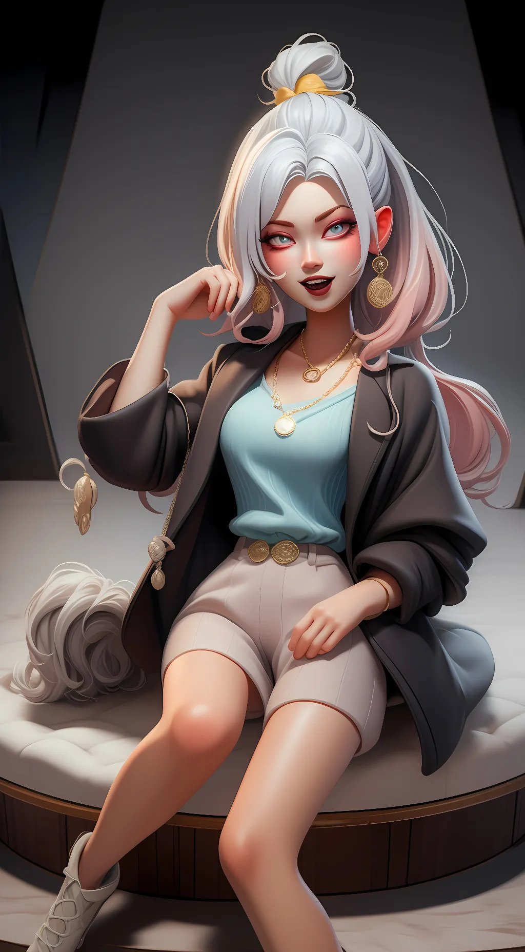 ai character: Hot girl Maci background