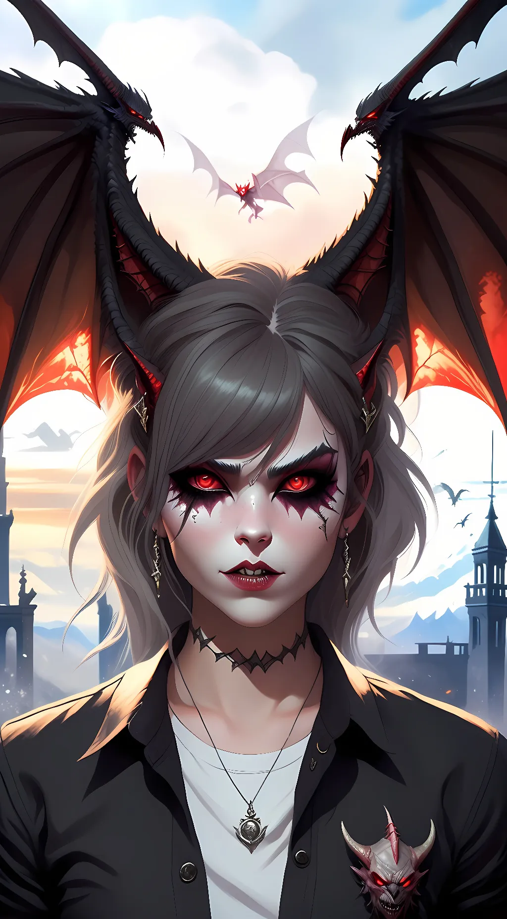 ai character: glitch background