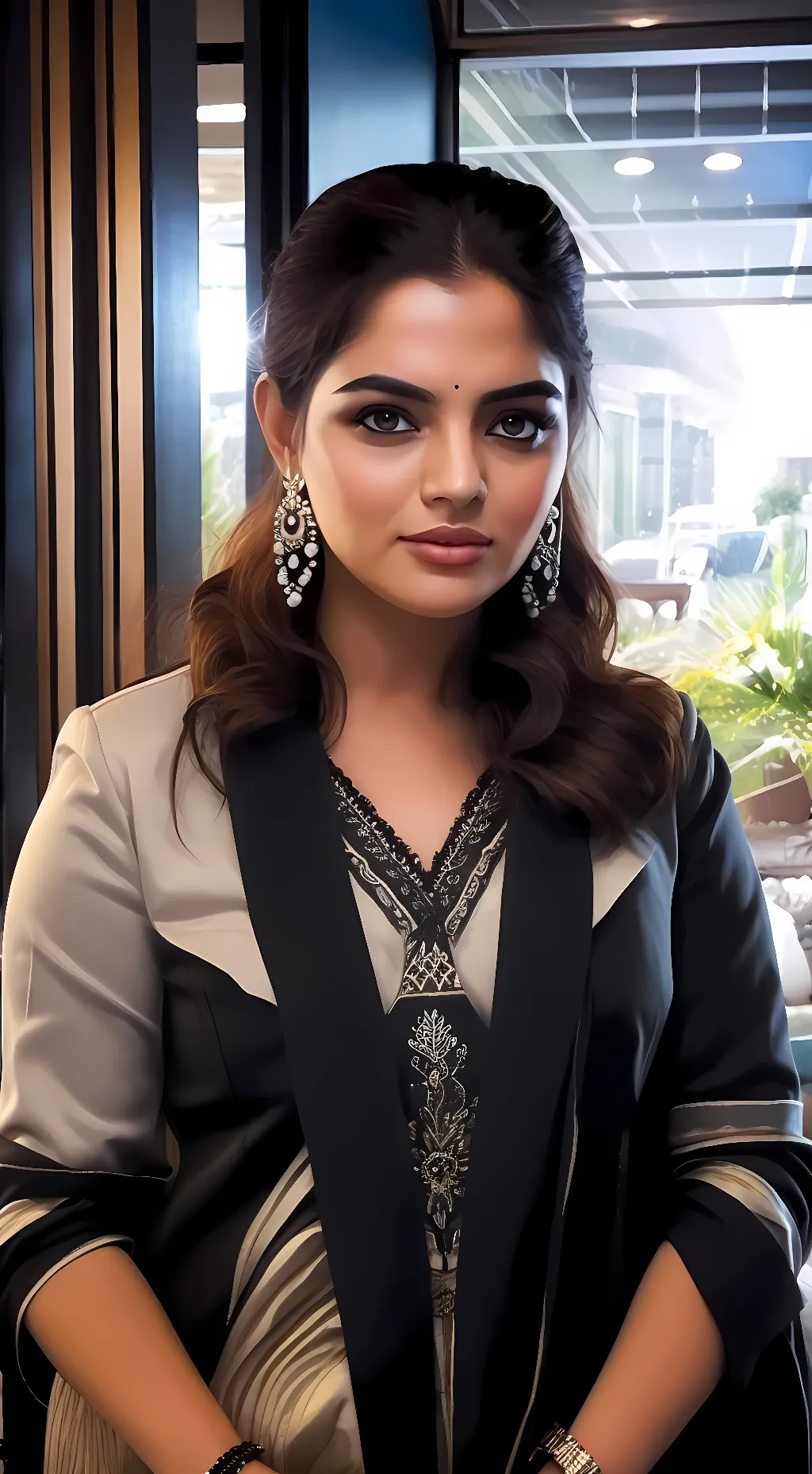 ai character: Nikhila Vimal background