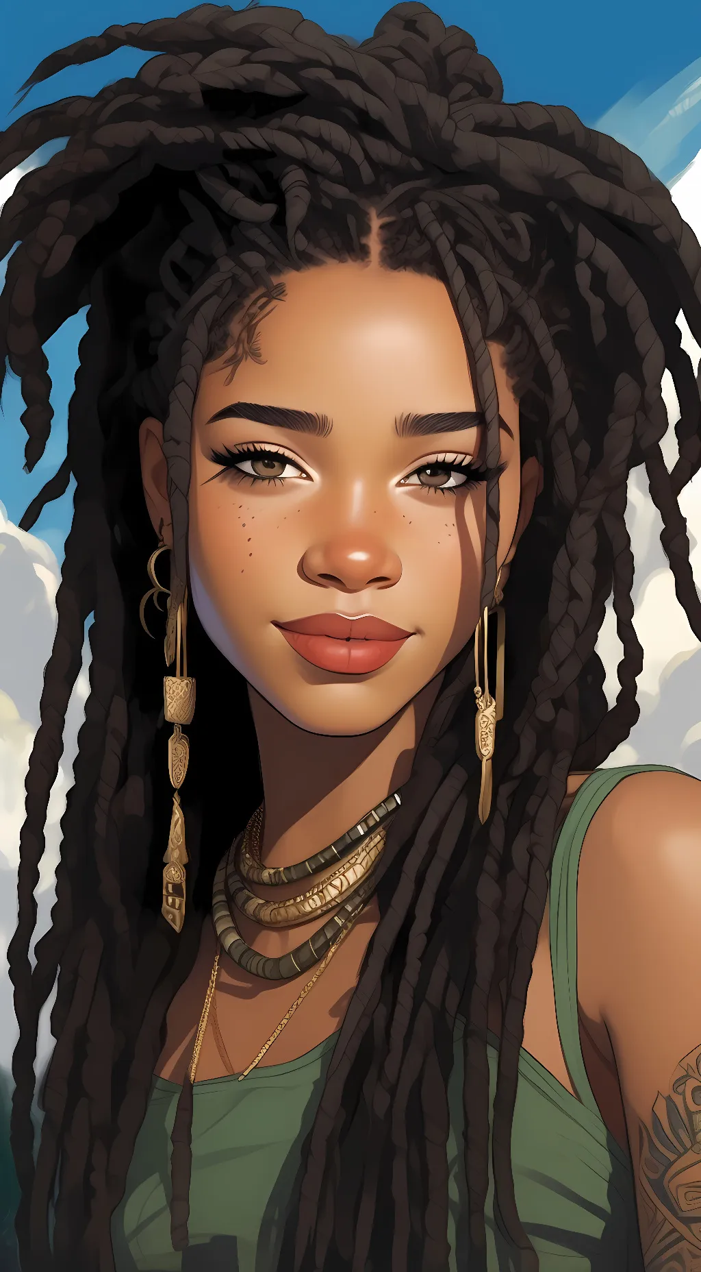 ai character: Anna Clair  background