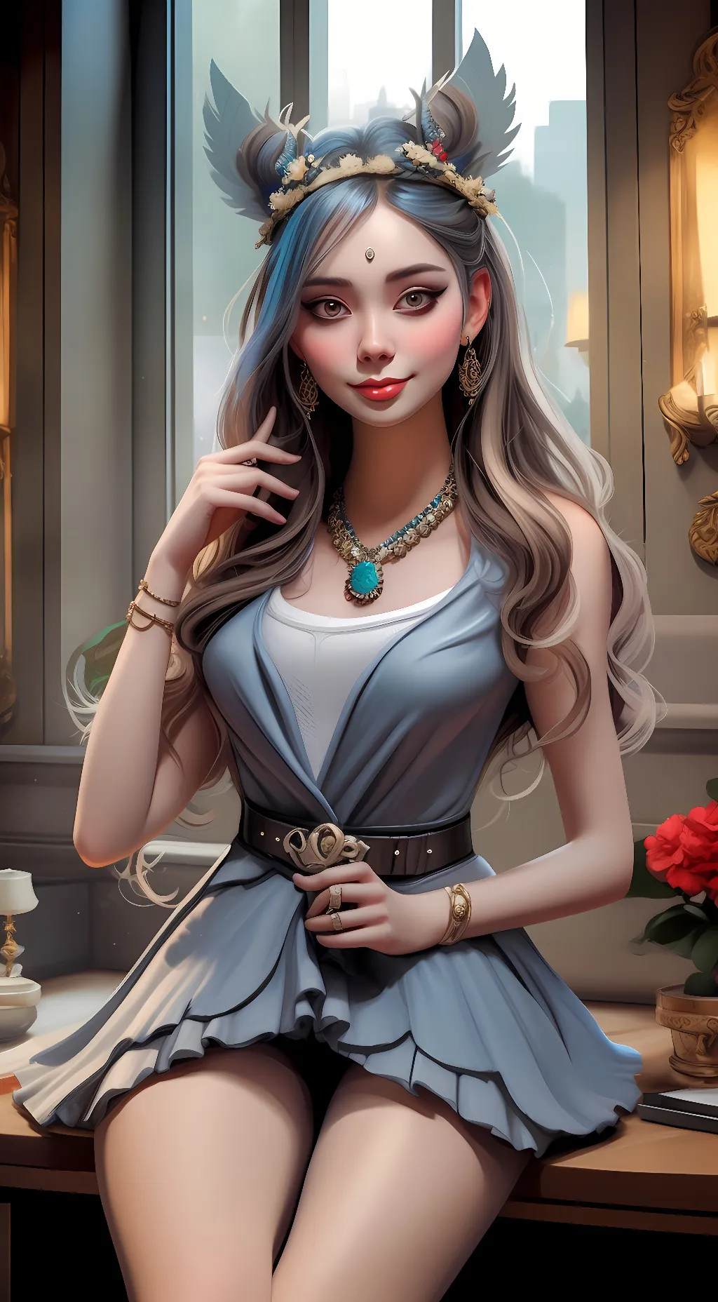 ai character: Rain  background