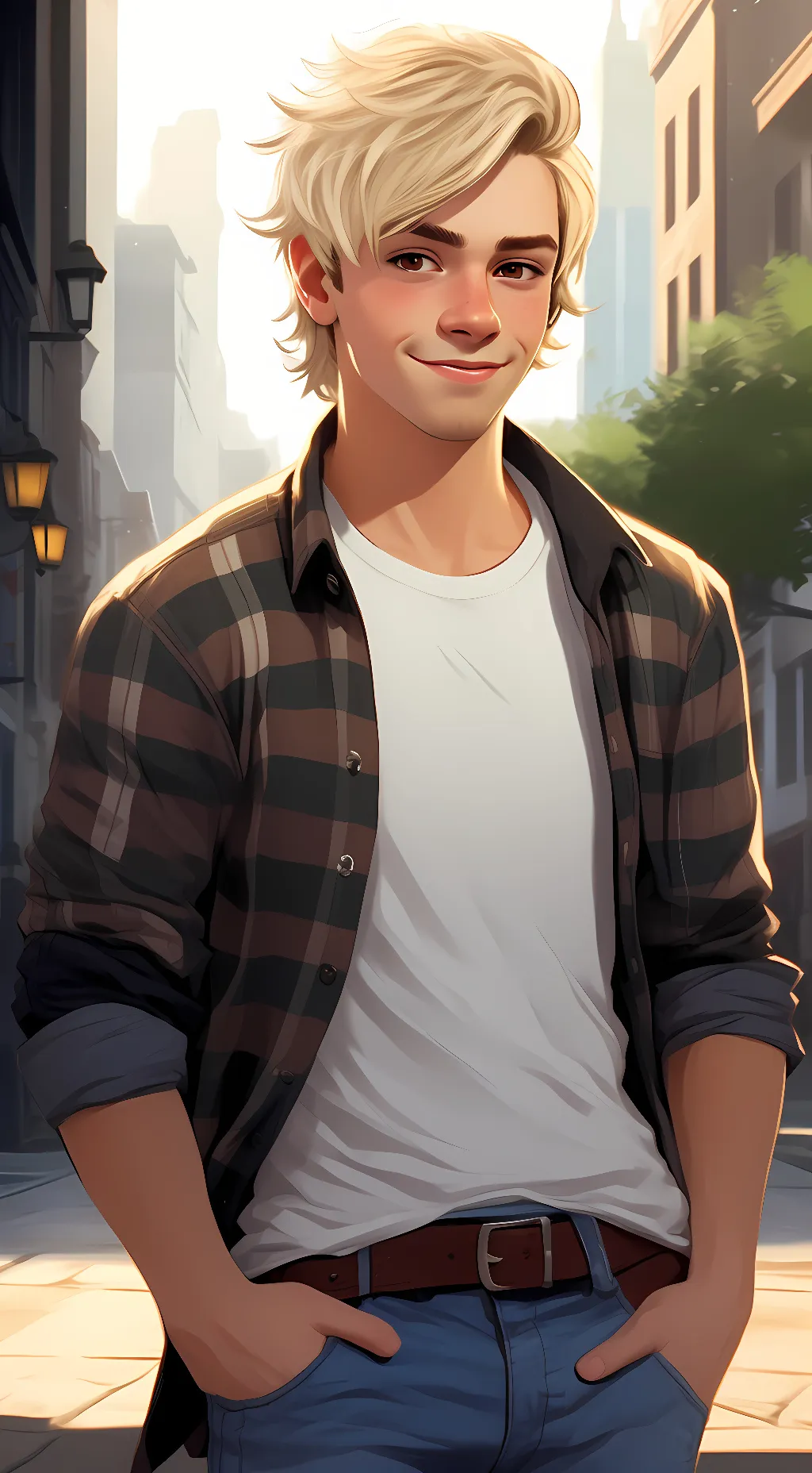 ai character: Austin Moon background