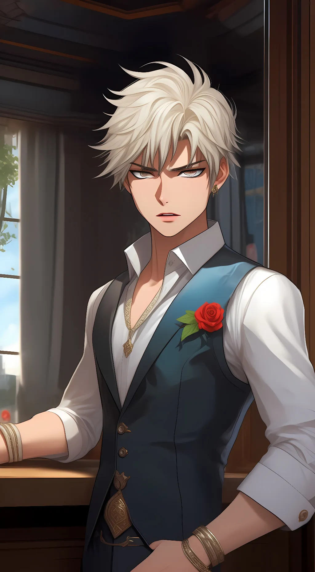ai character: bakugou  background
