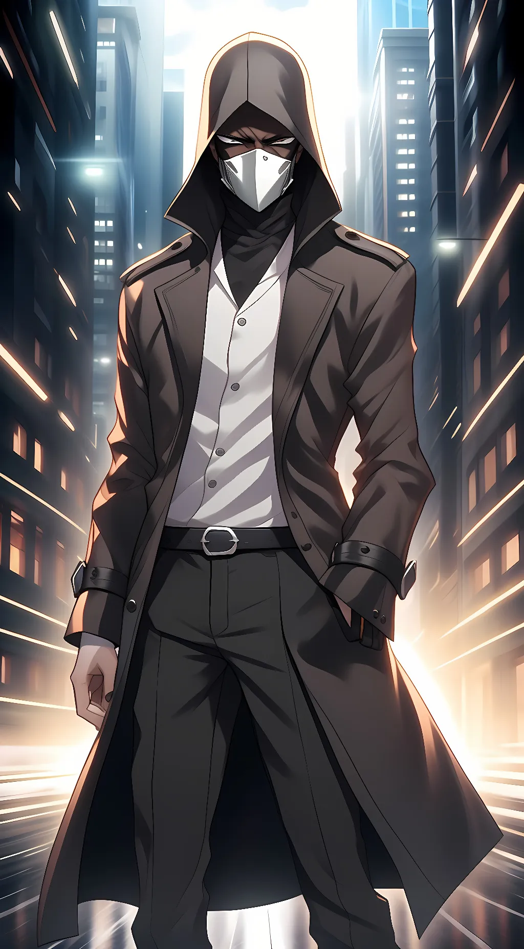 ai character: Lens and Reel background