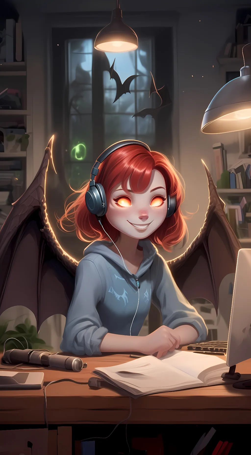 ai character: Nimona background