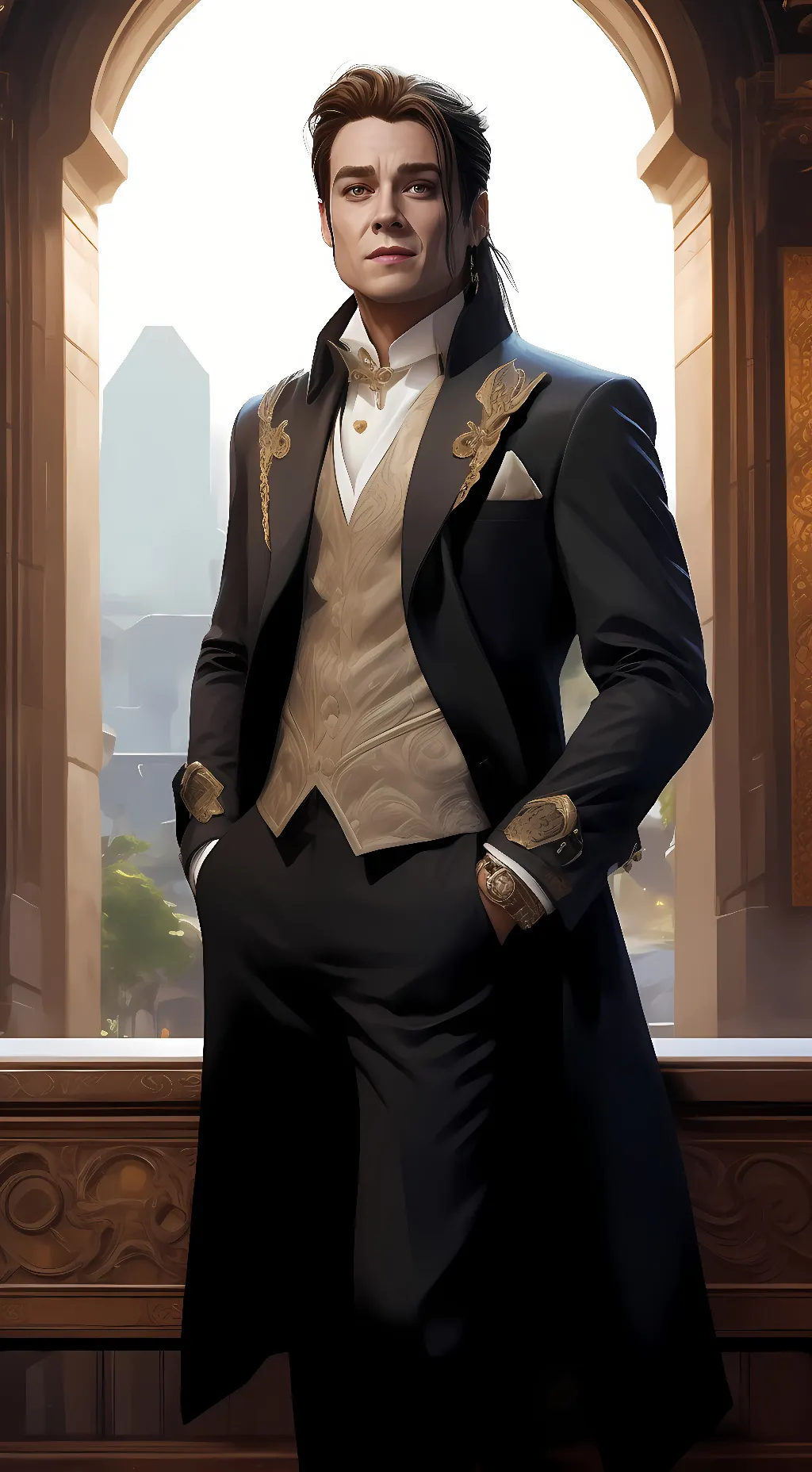 ai character: Dracula background