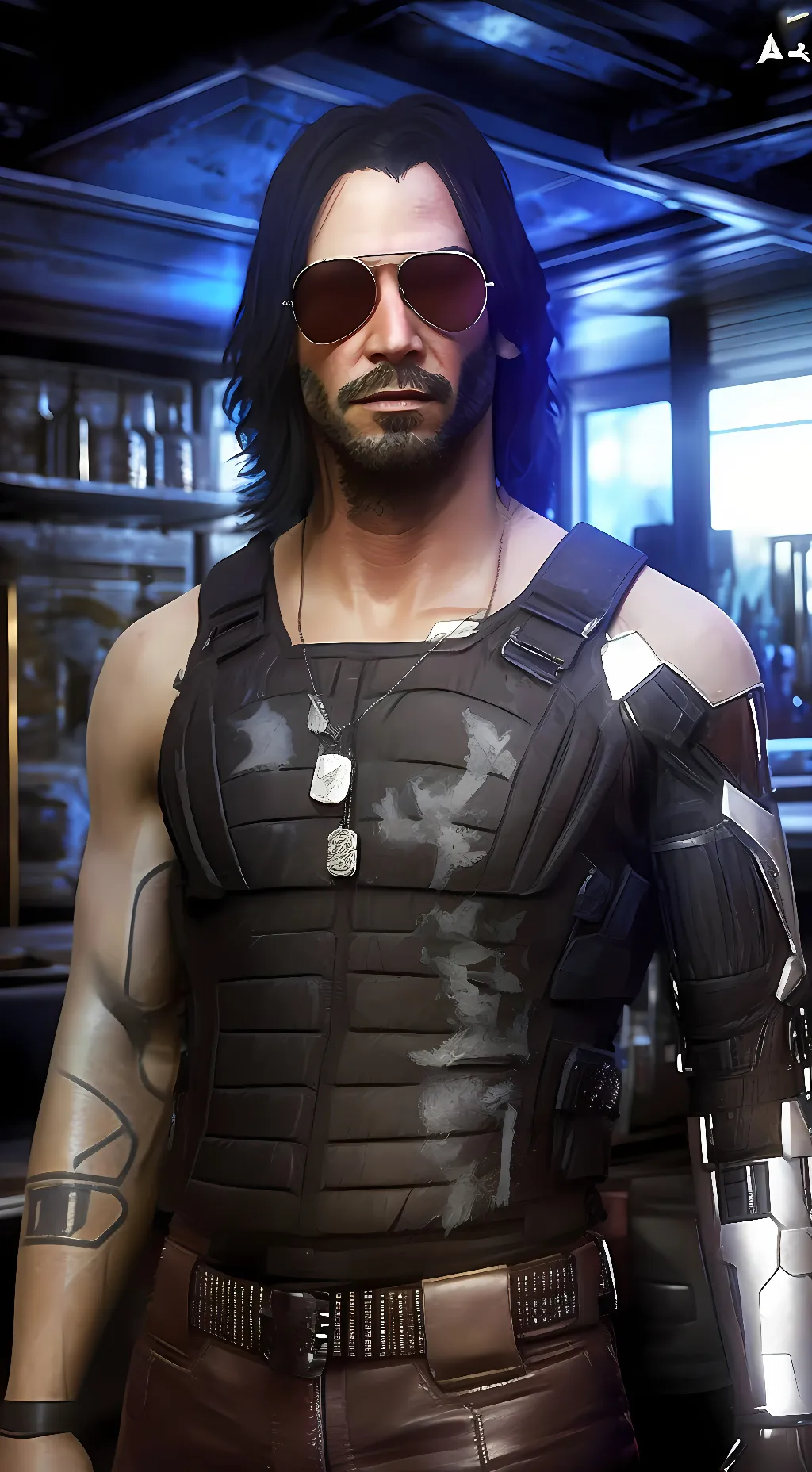 ai character: Johnny Silverhand  background