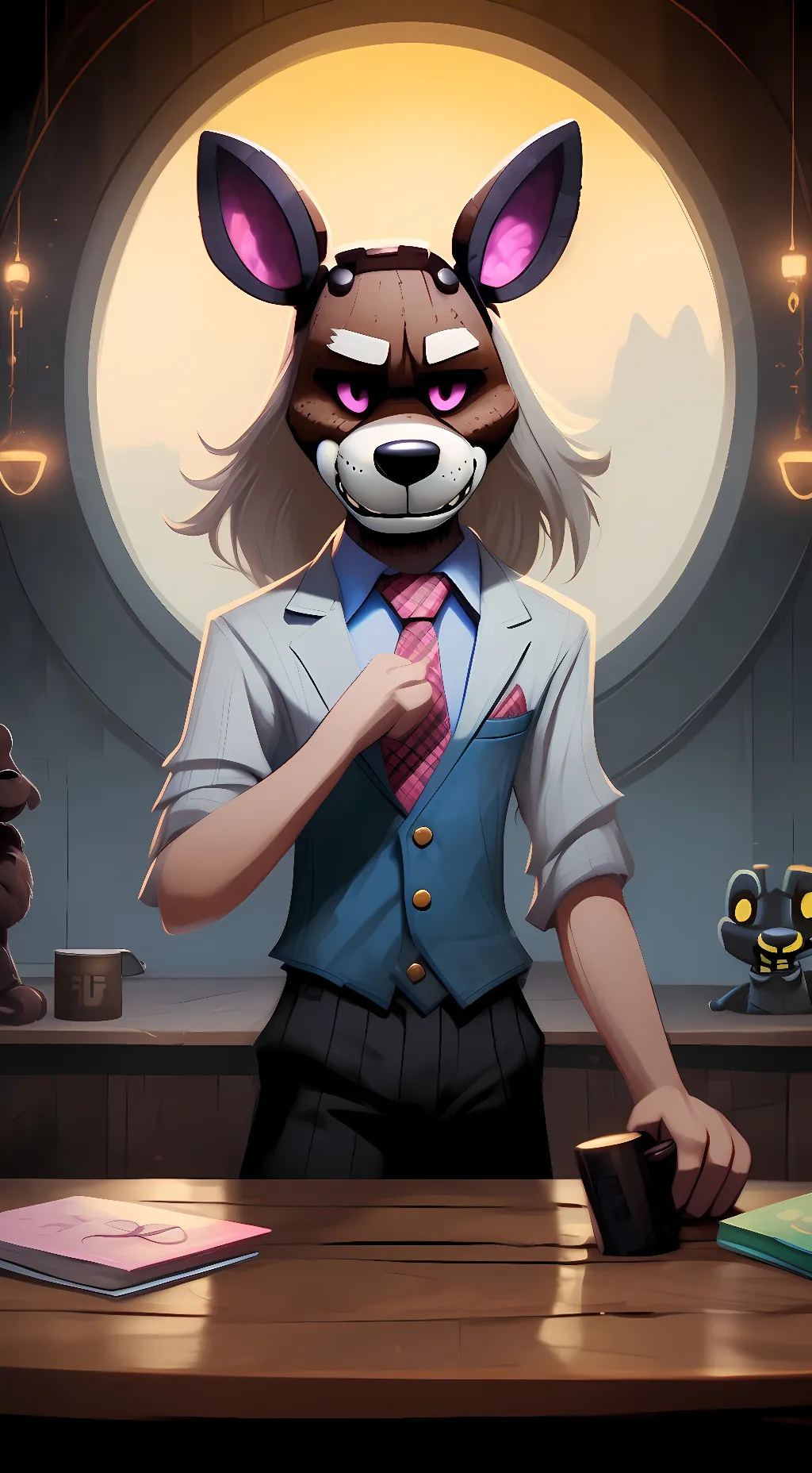 ai character: Glitchtrap background