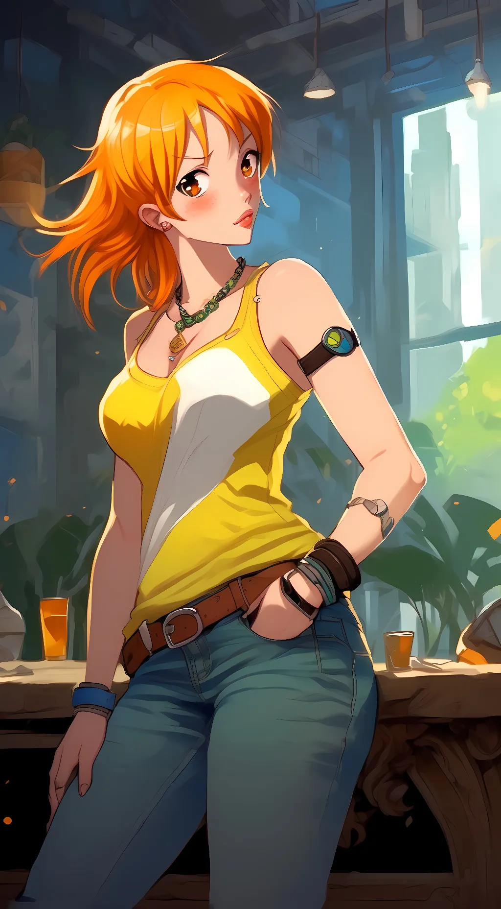 ai character: nami background