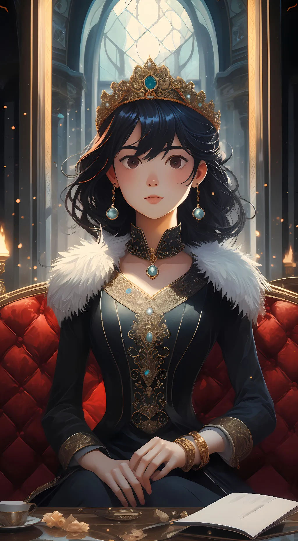ai character: Princess Mia  background