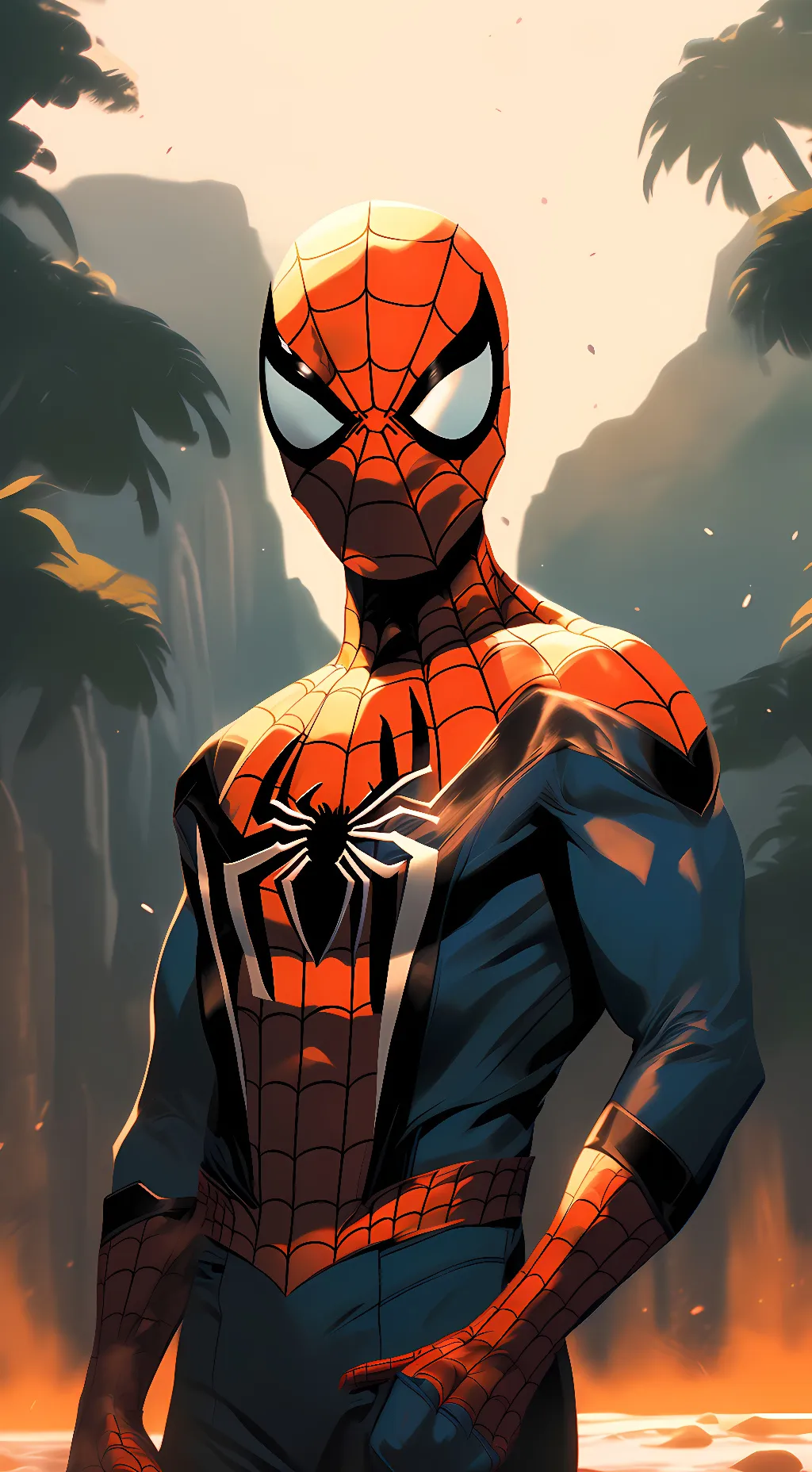 ai character: Spider man background