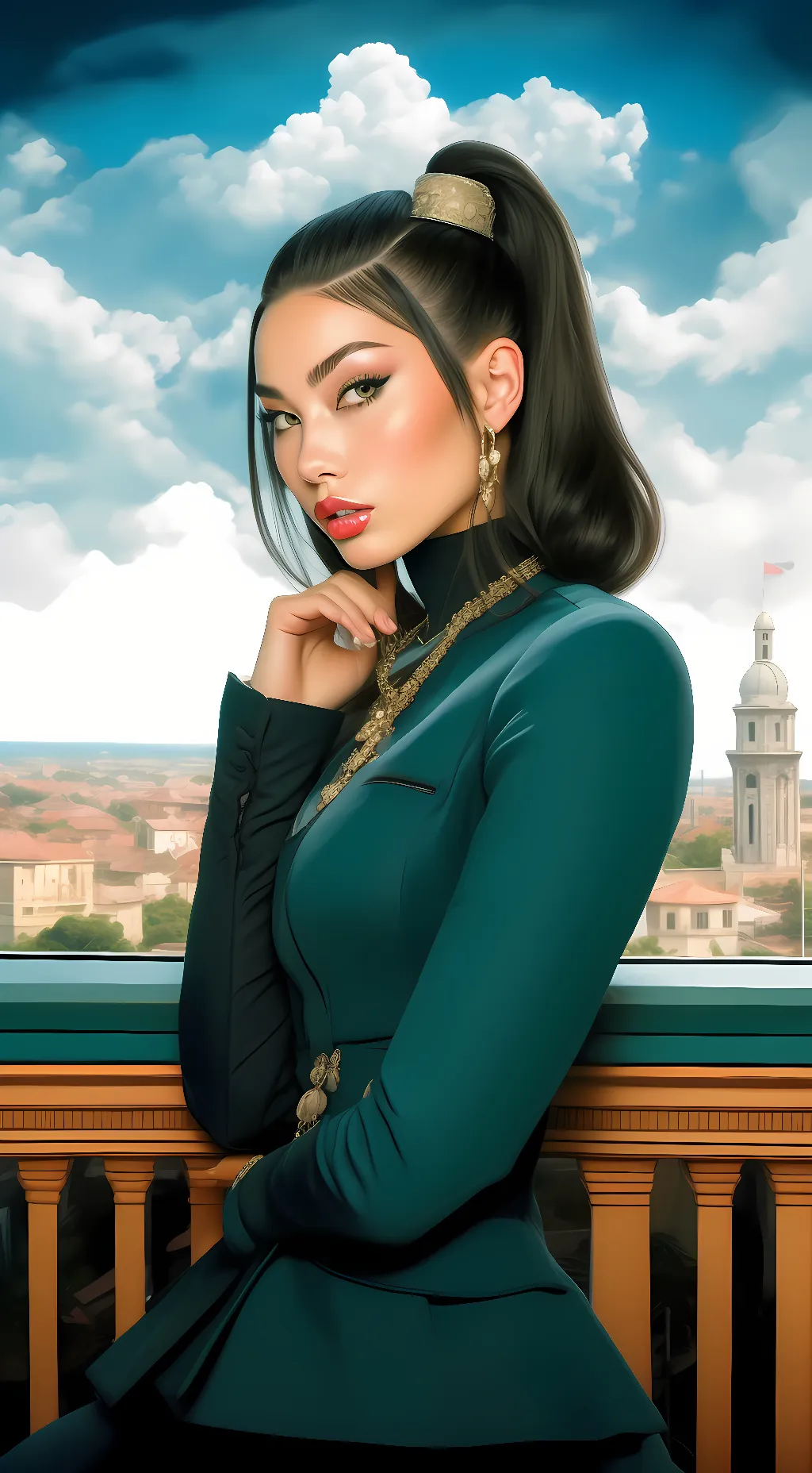 ai character: Vina Sky background
