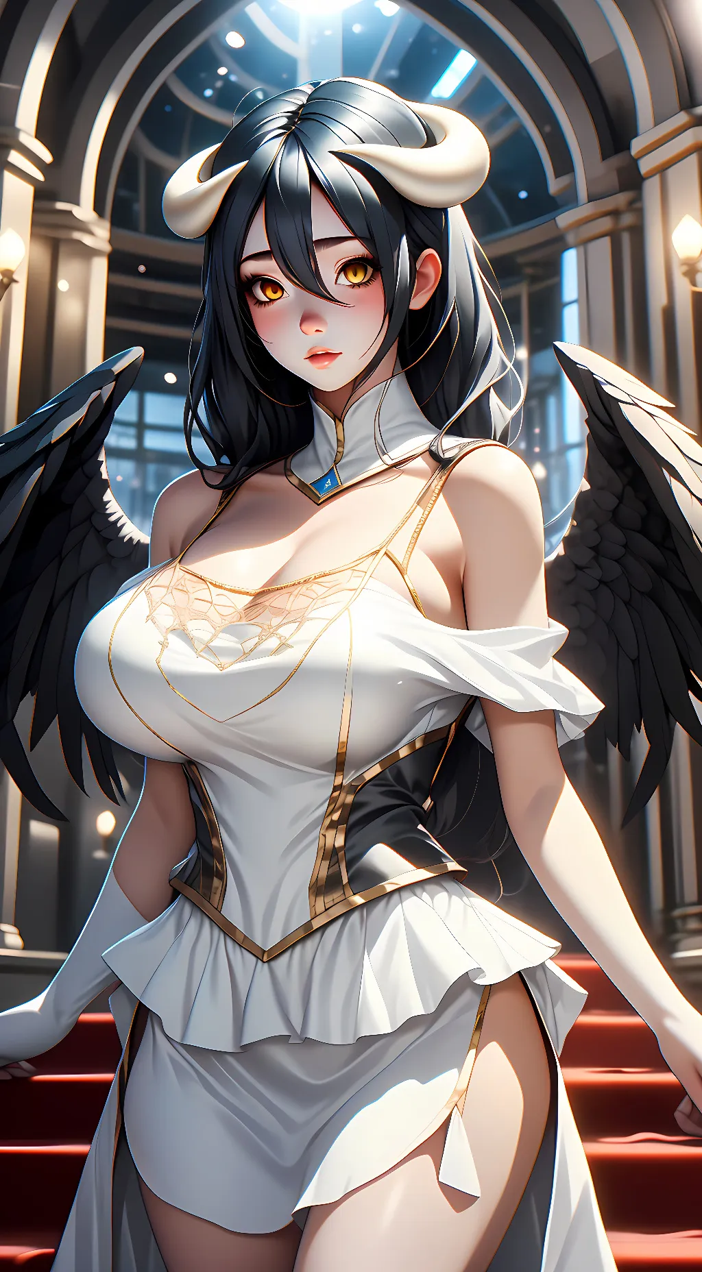 ai character: Albedo background