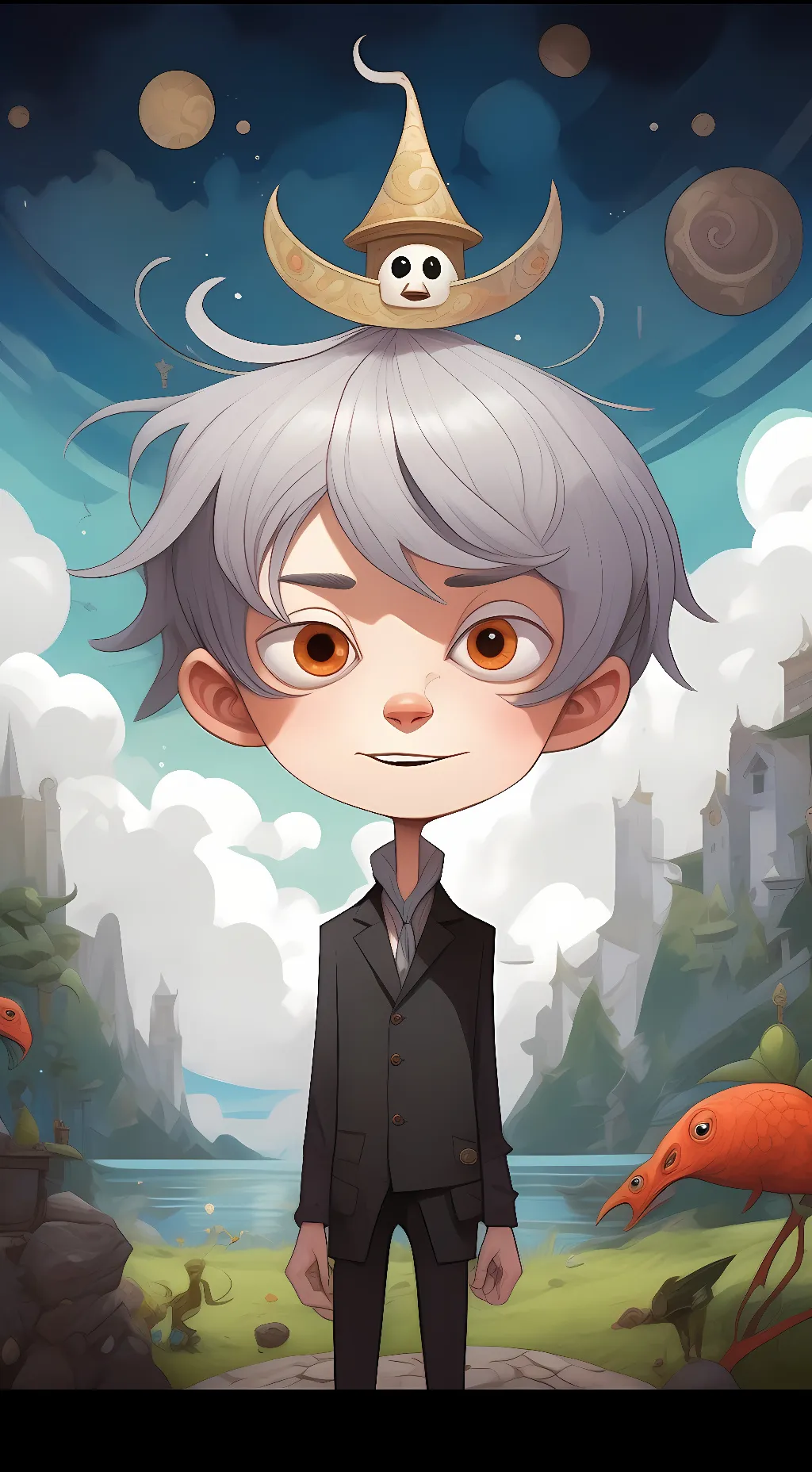 ai character: gibberish background