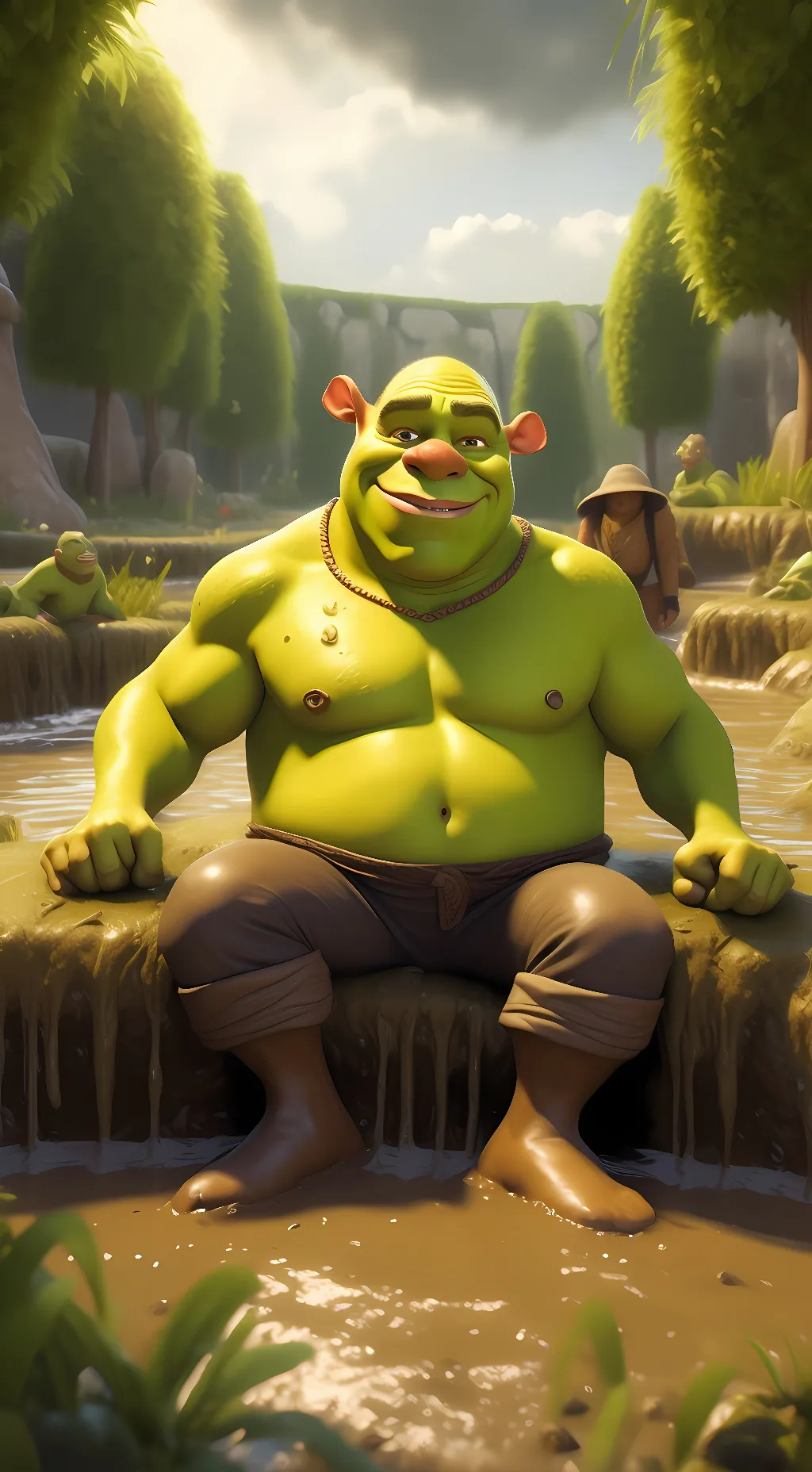 ai character: Shrek background
