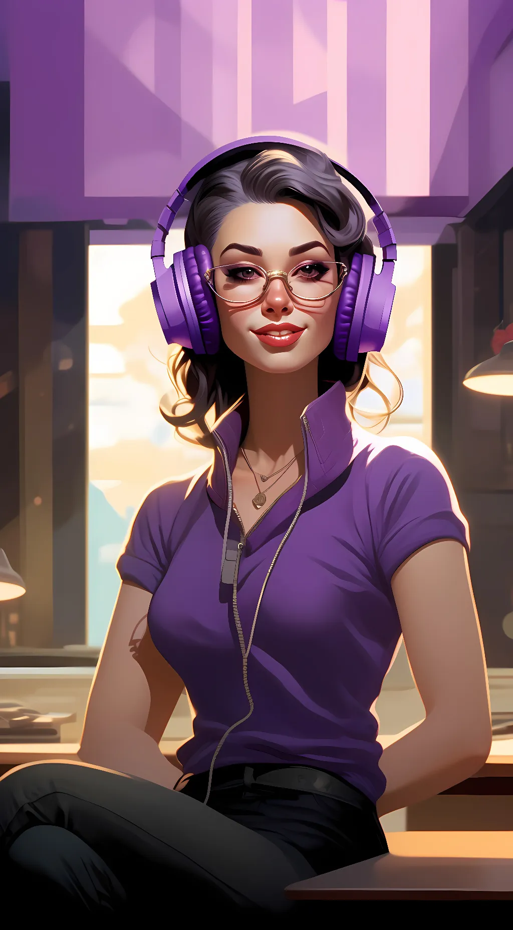 ai character: Violet Lanvander  background