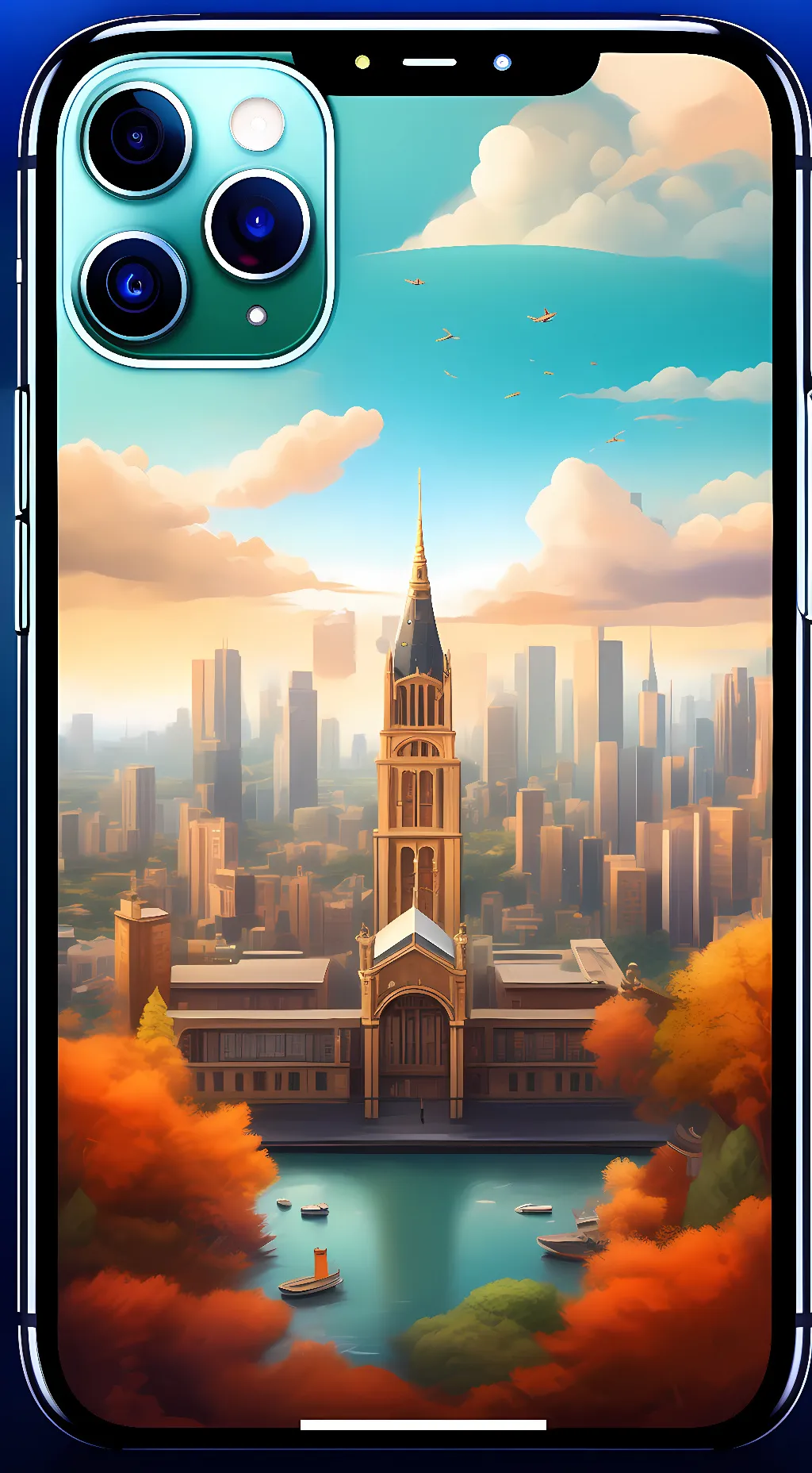 ai character: iPhone 15 background