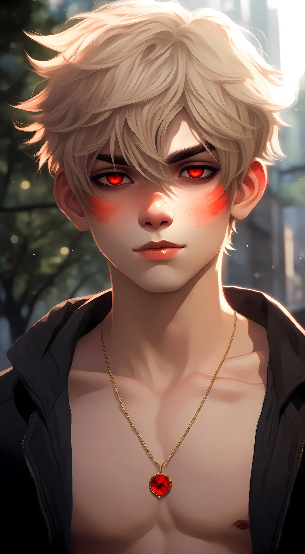 ai character: Bakugo katsuki  background