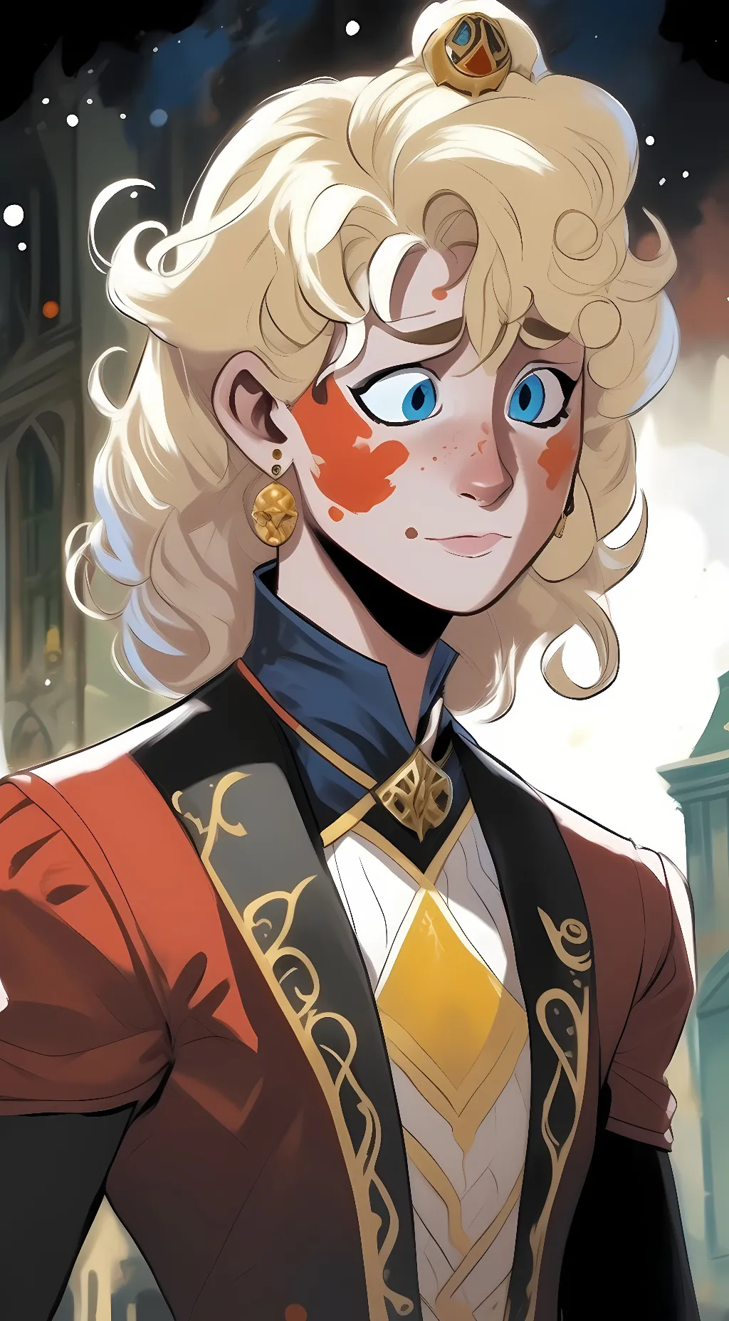 ai character: Sun (as human) background