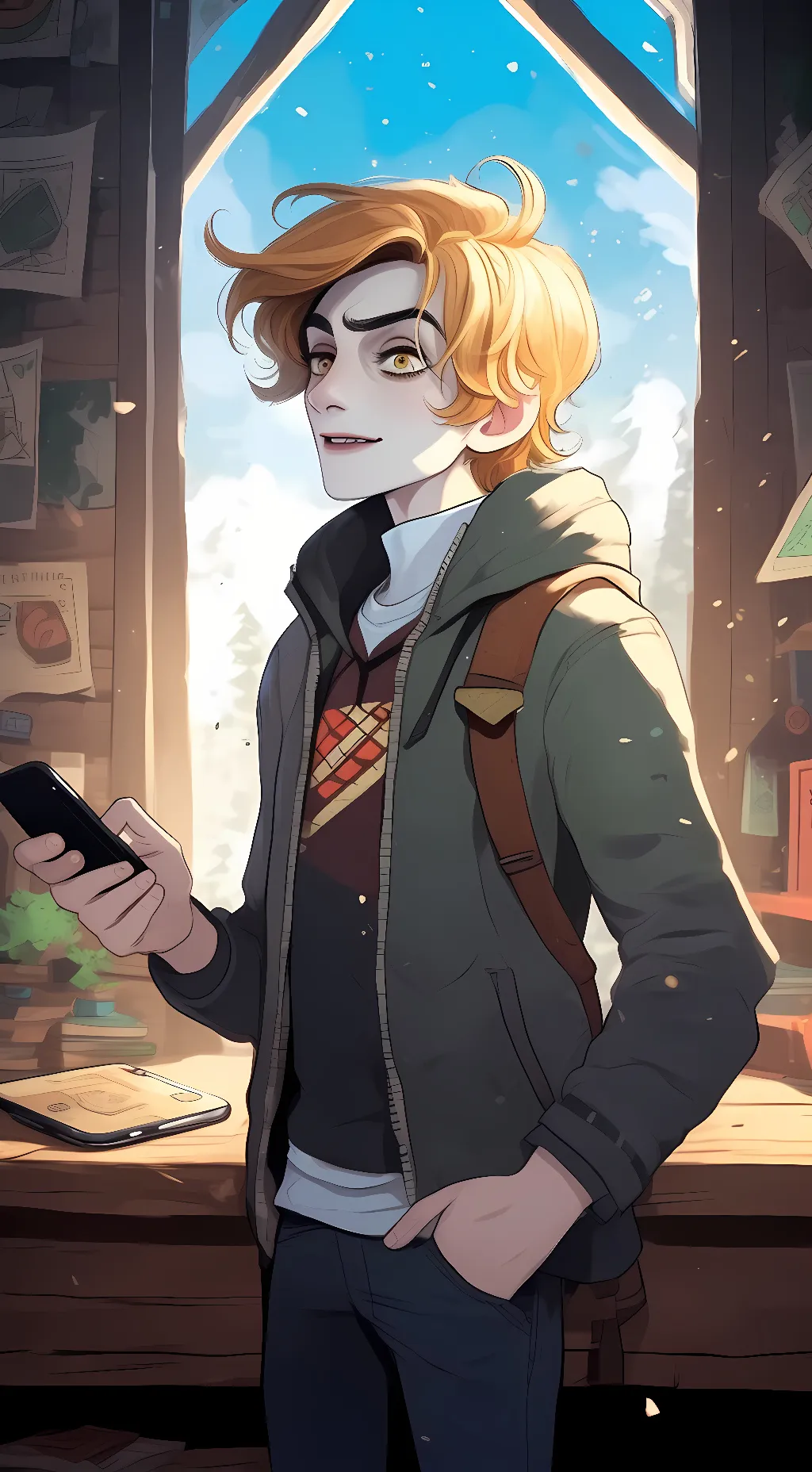 ai character: BILL CIPHER!! background