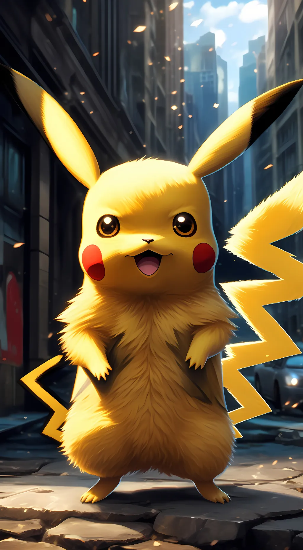 ai character: pikachu background