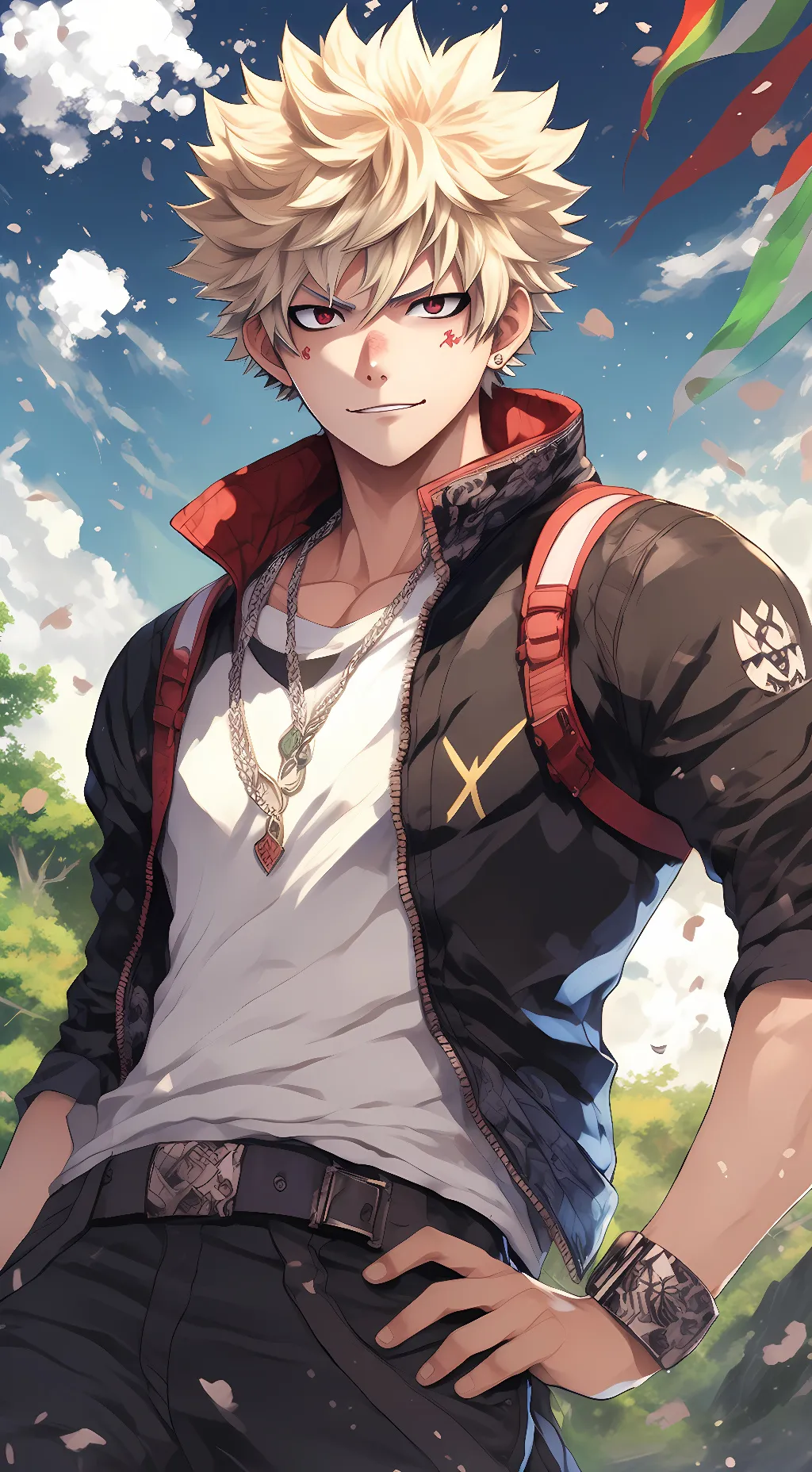 ai character: Bakugou Katsuki background