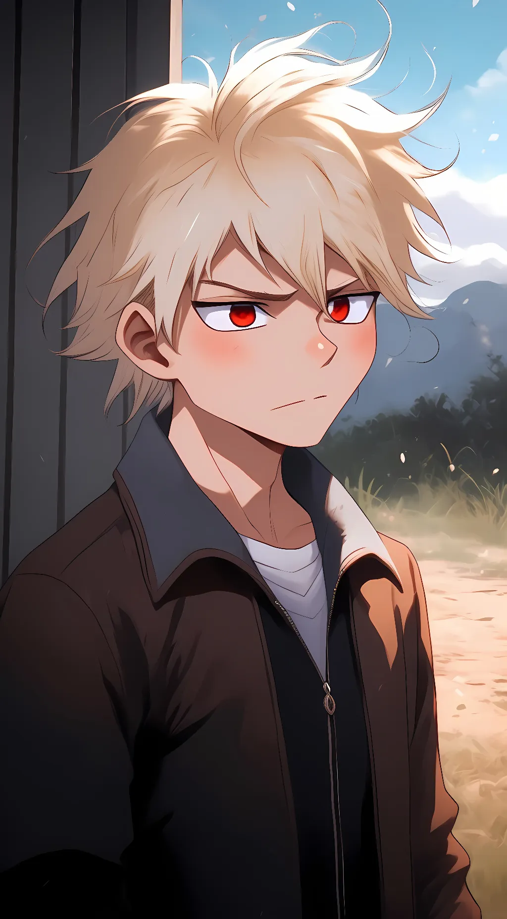 ai character: Katsuki Bakugo background