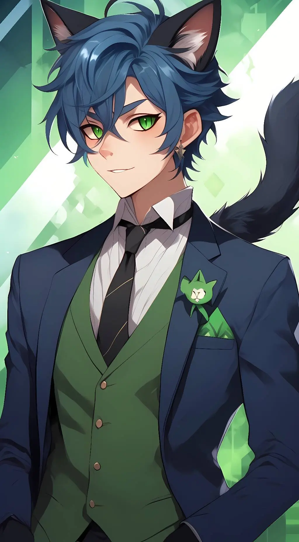 ai character: Thomas Jasper Cat background