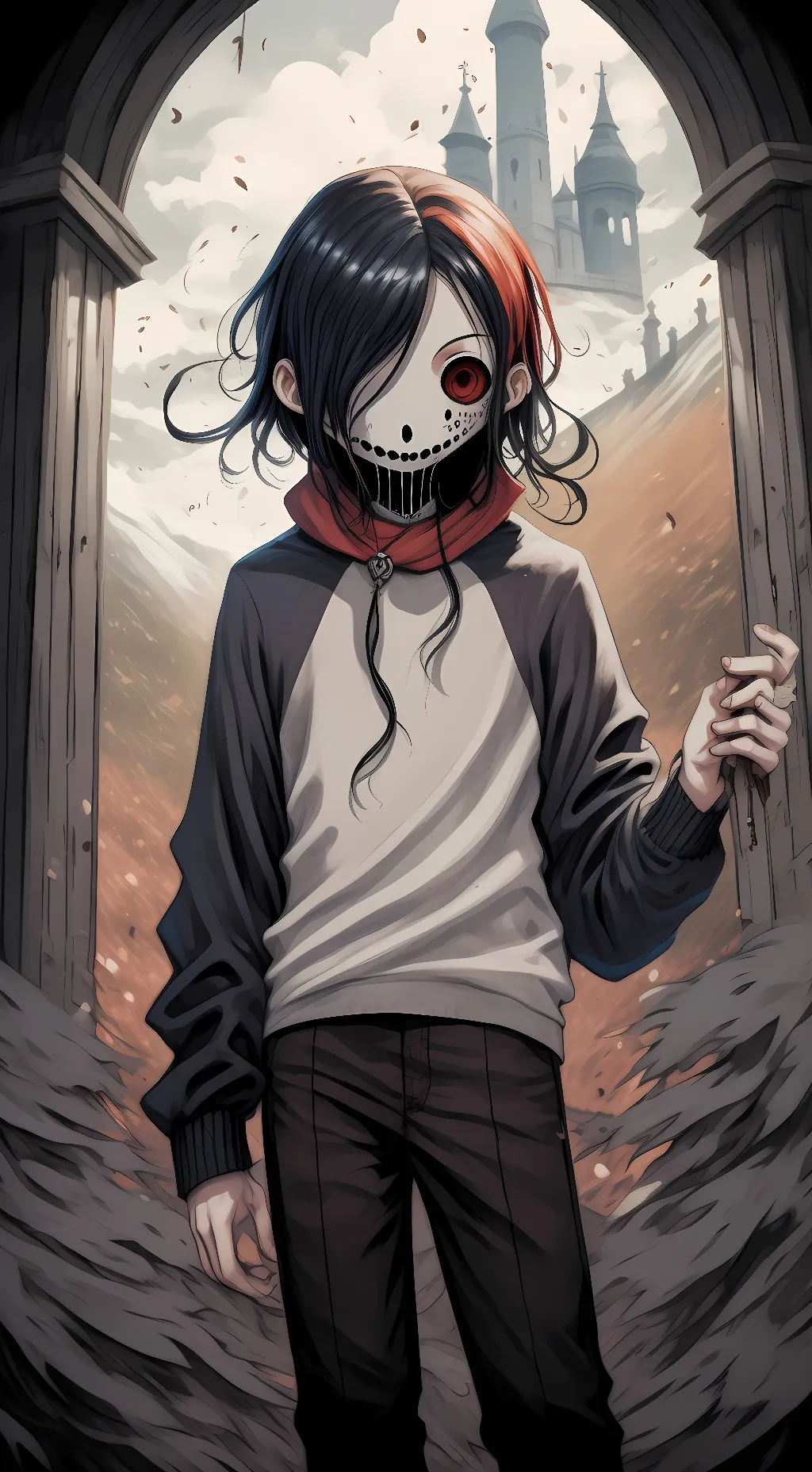 ai character: creepypasta group  background