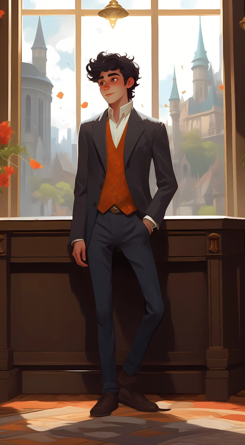ai character: macaque background