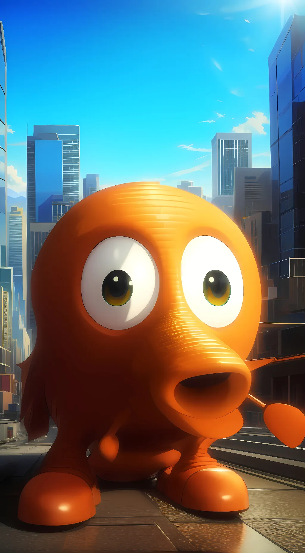 ai character: Qbert  background
