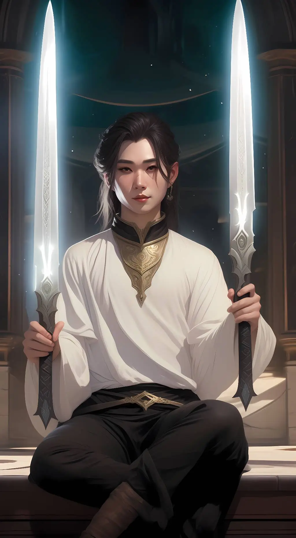 ai character: daky background