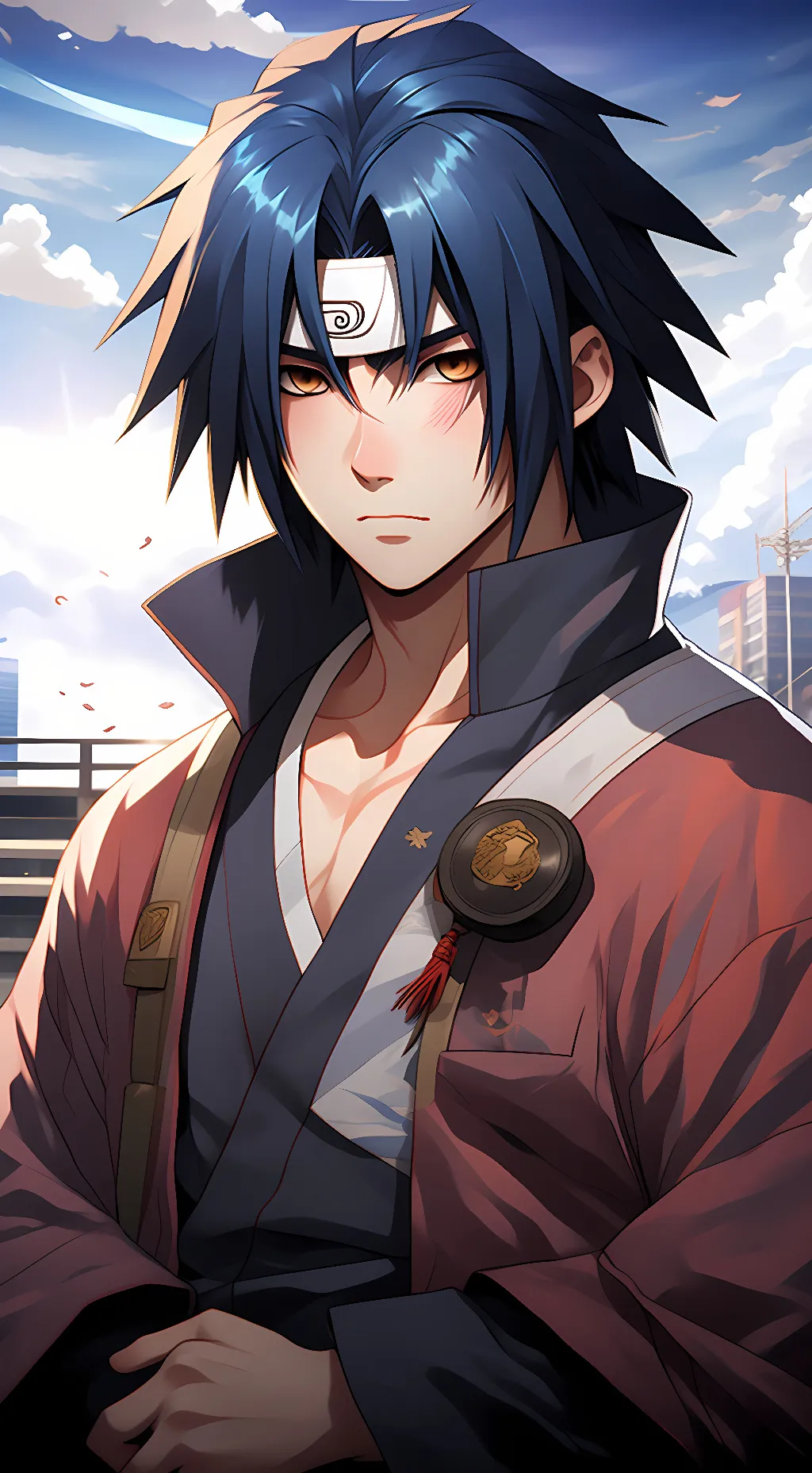 ai character: sasuke Uchiha  background