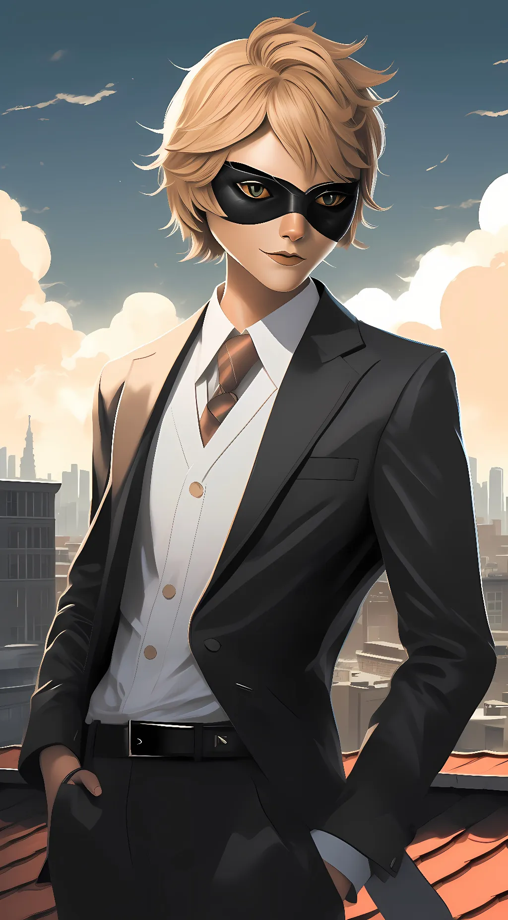 ai character: Cat Noir  background