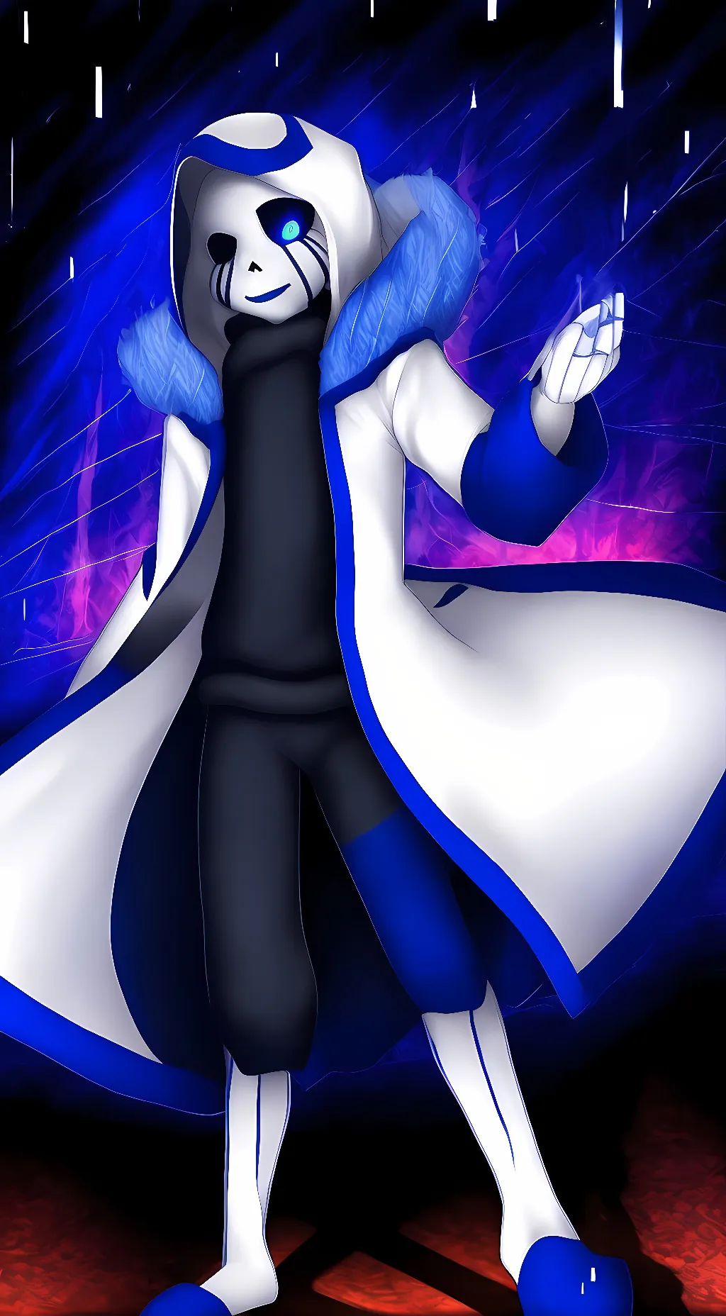 ai character: Error 404 sans background