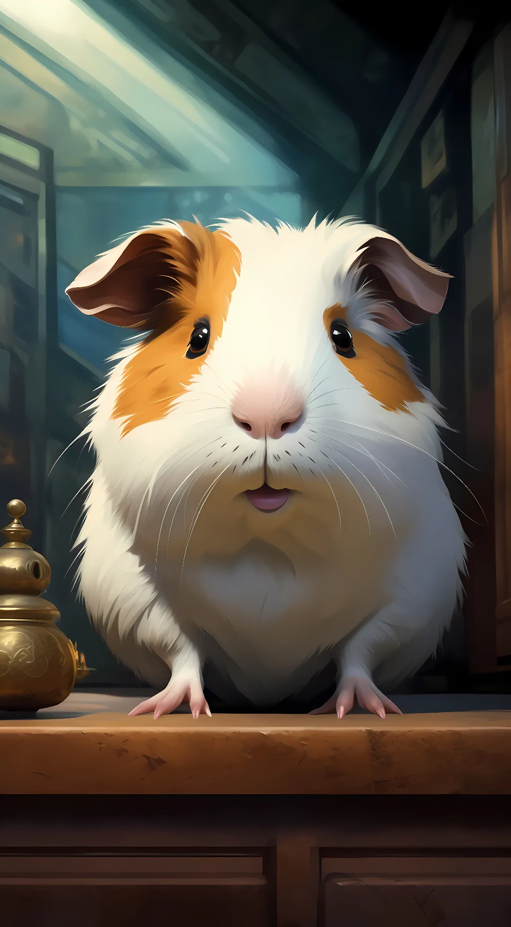 ai character: fluffy background