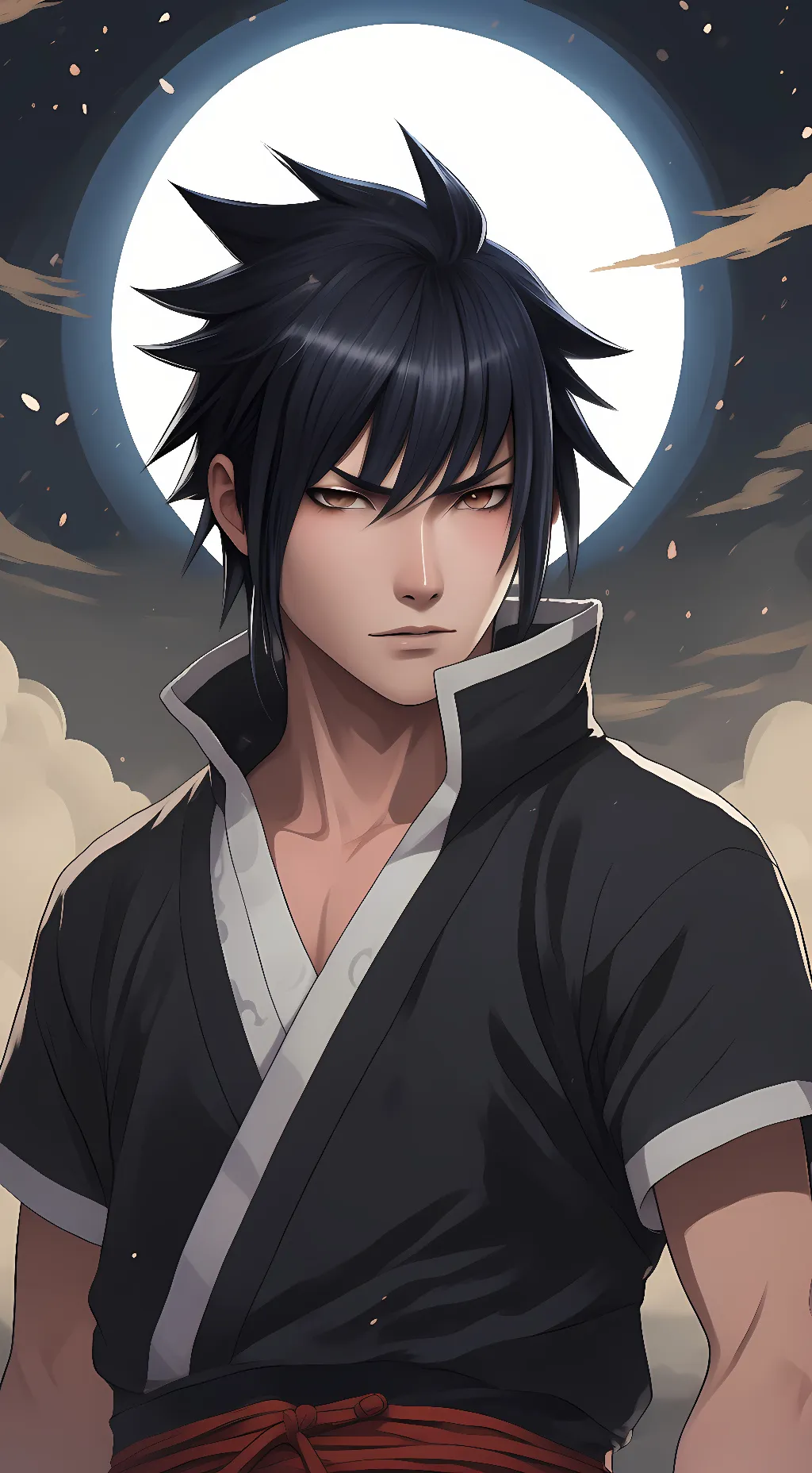 ai character: sasuke  Uchiha  background