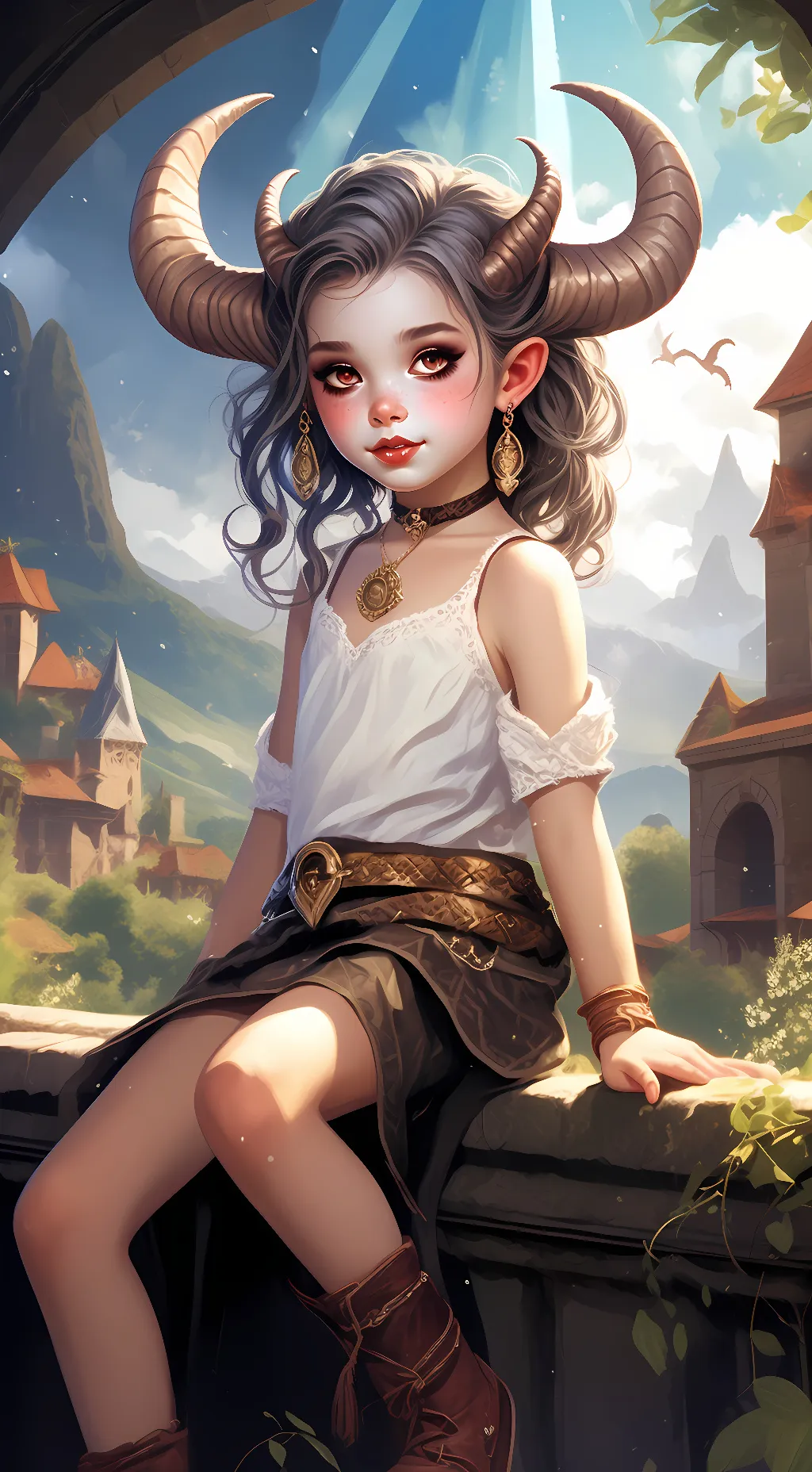 ai character: Tawny background
