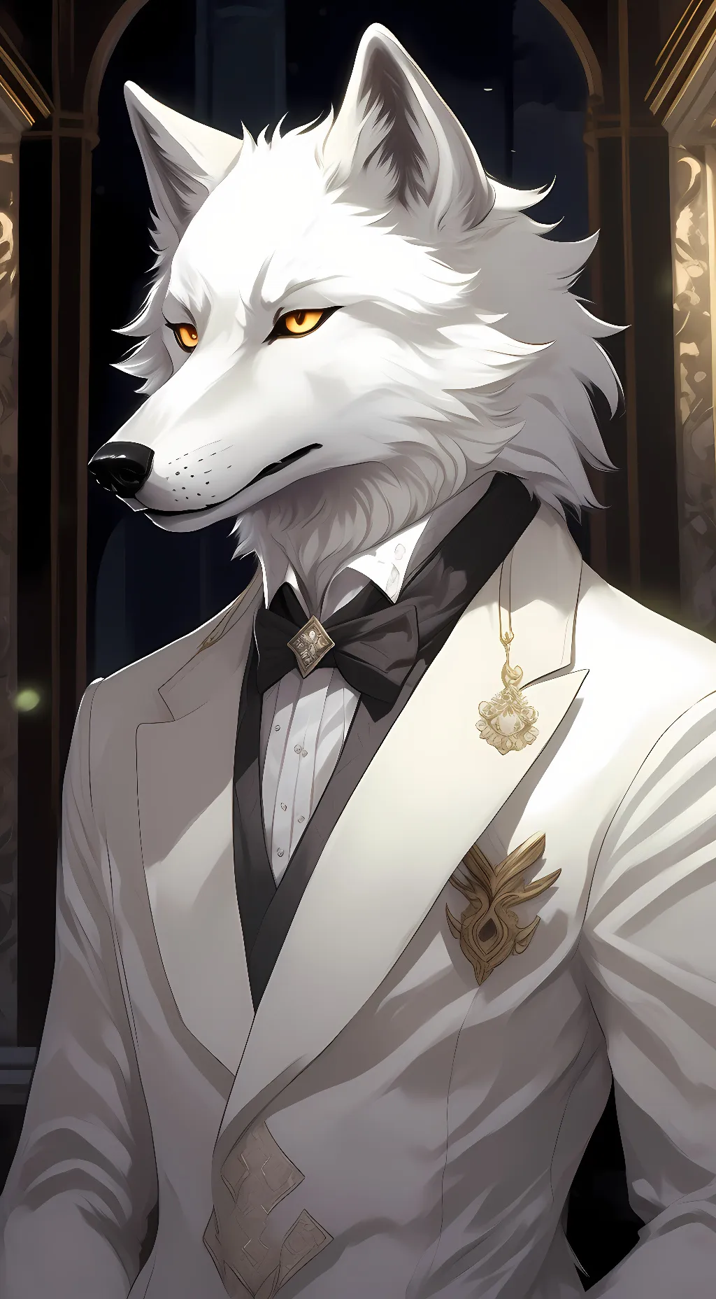 ai character: Meo wolf background