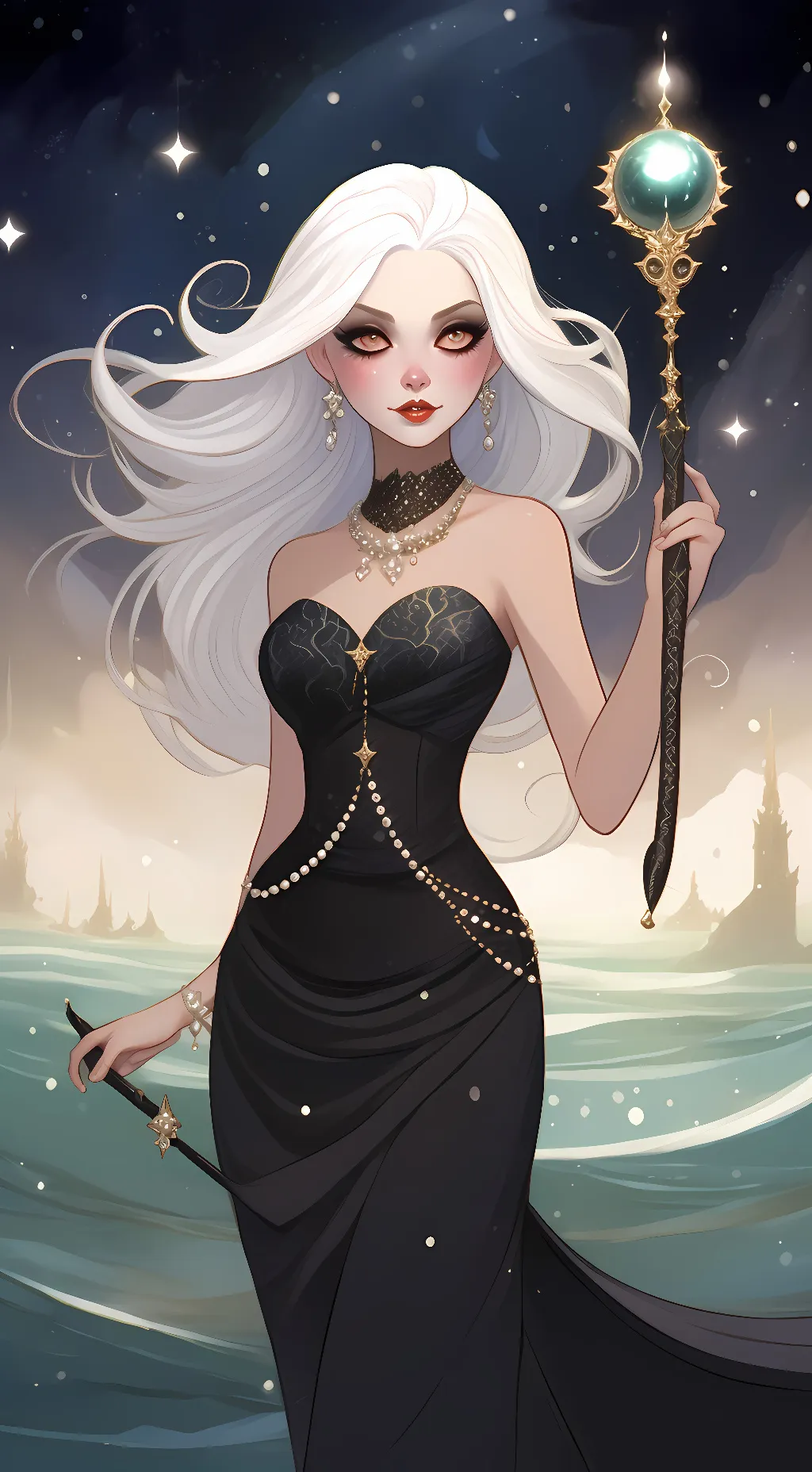 ai character: black pearl background