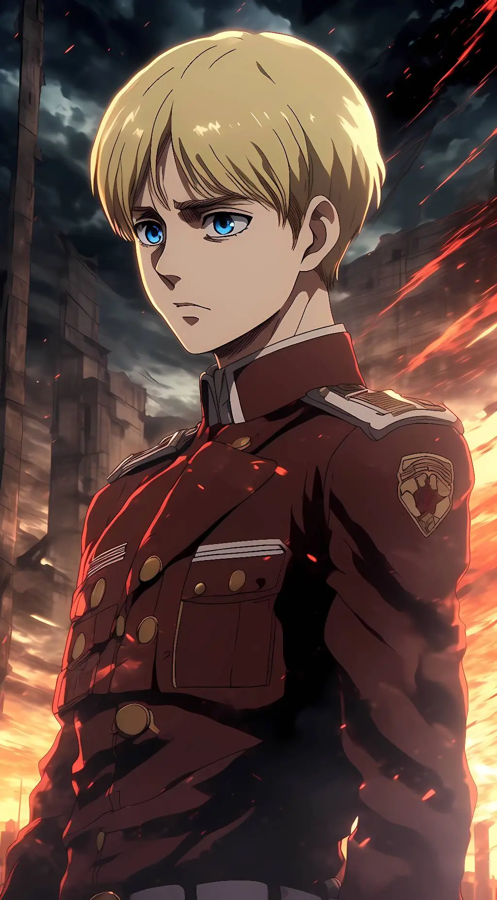 ai character: evil armin arlert  background