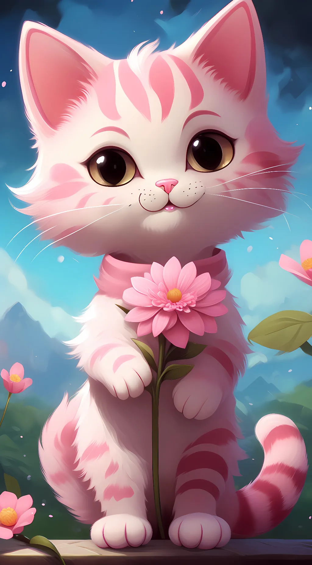 ai character: Celenia’s cat background