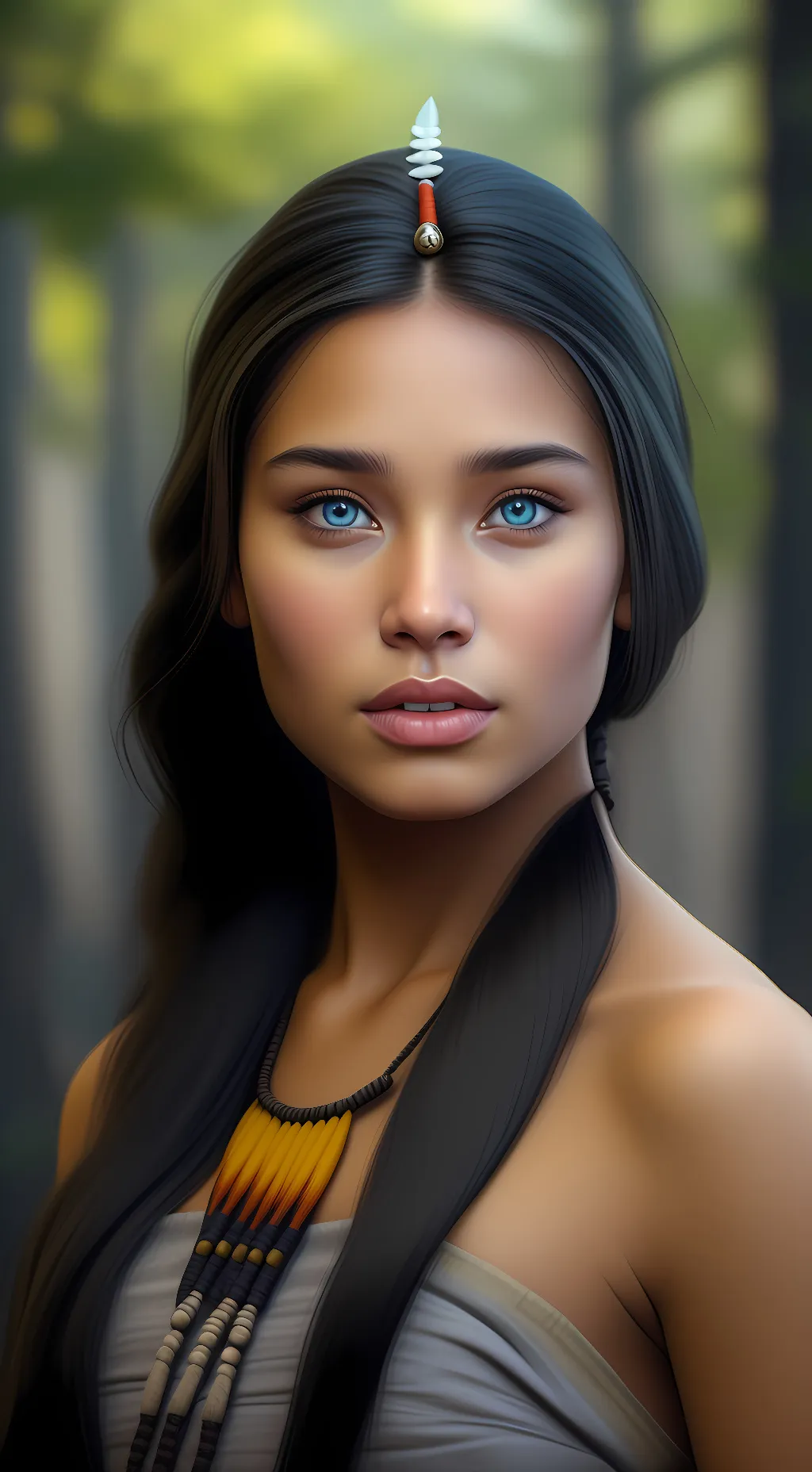 ai character: Pocahontas  background