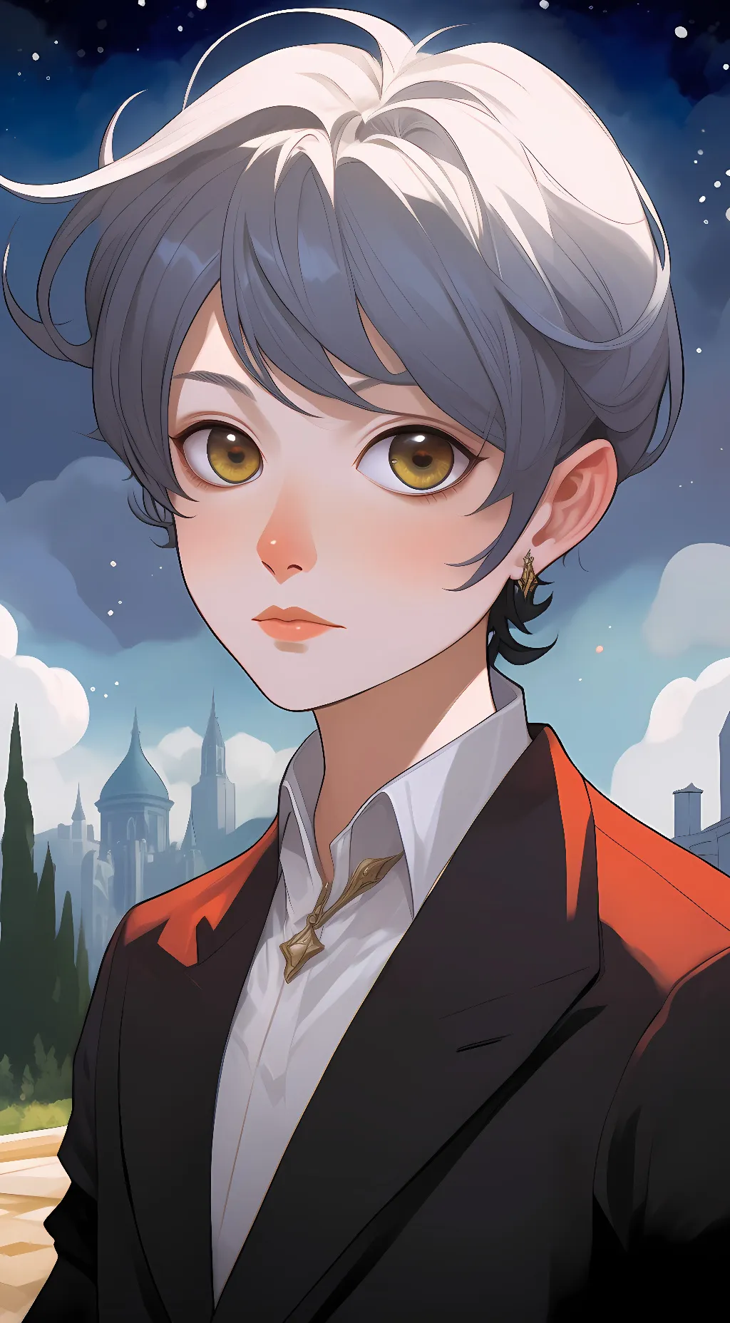 ai character: Adrnett agrest  background