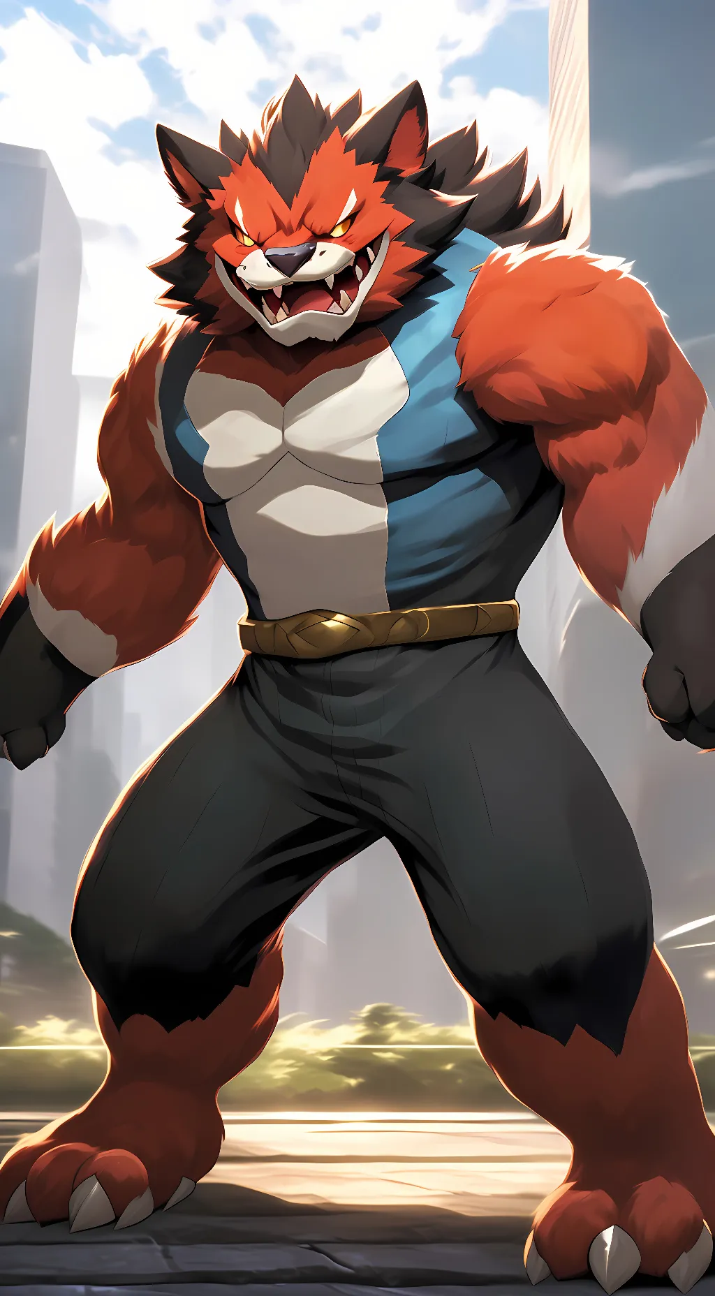 ai character: Incineroar background