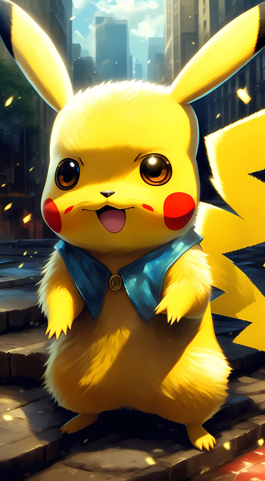 ai character: Pikachu  background