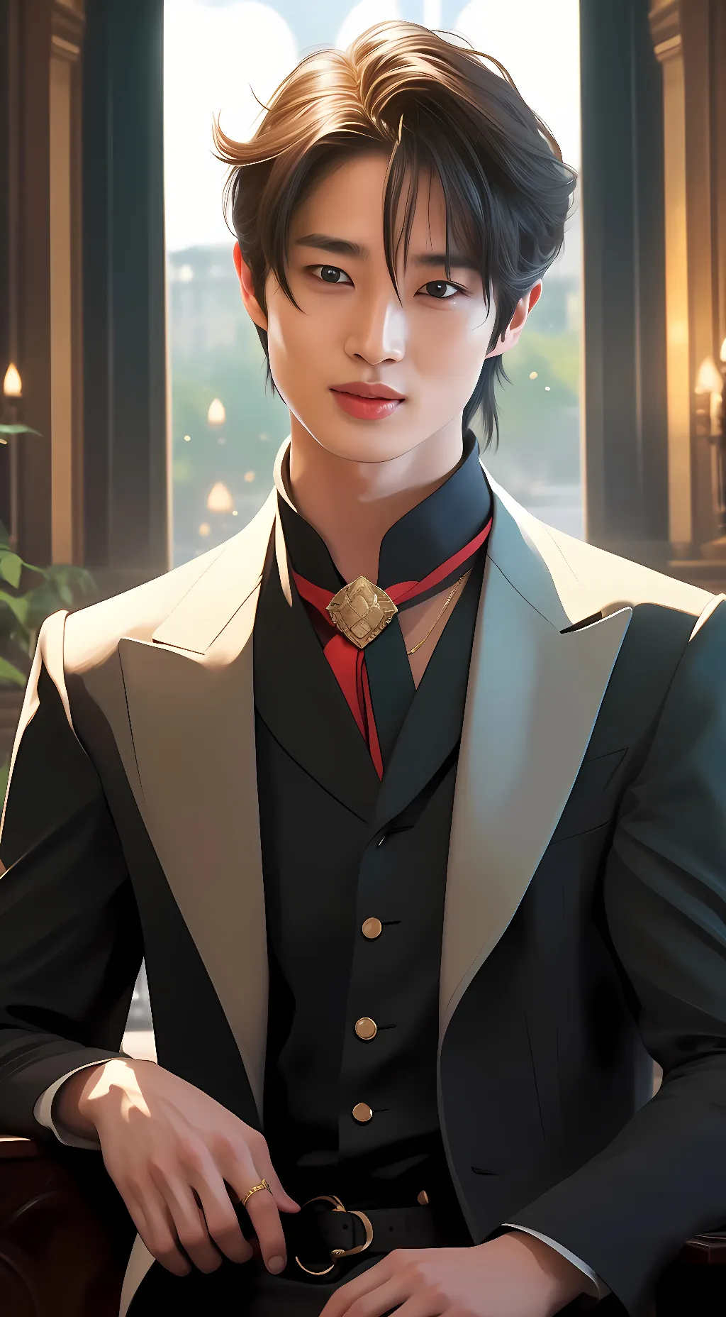 ai character: Woo soek  background