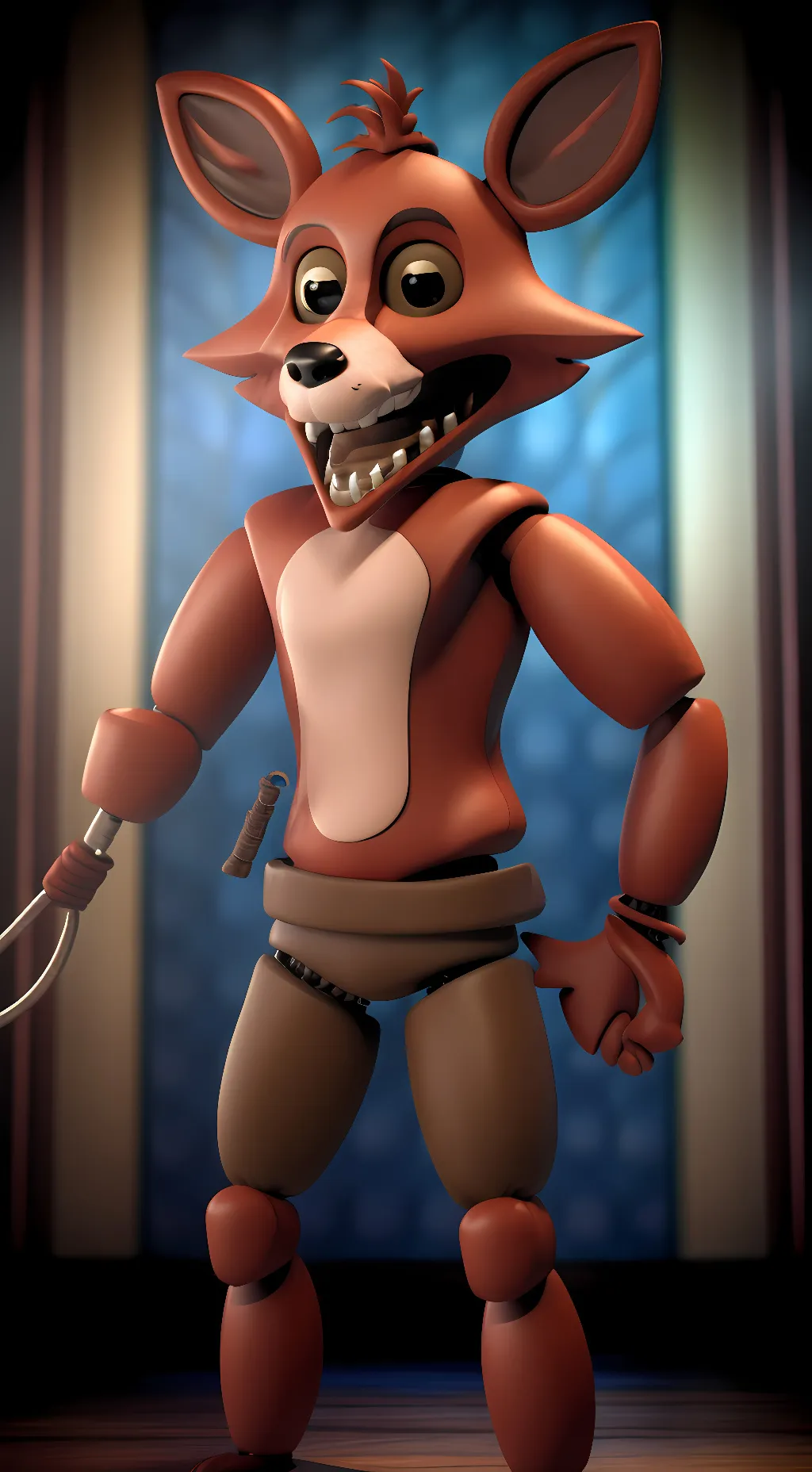 ai character: Unwithered Foxy background