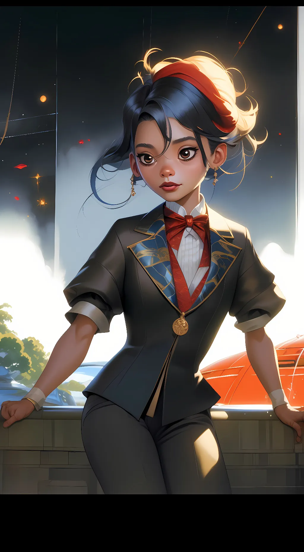 ai character: sunflower 🍄 background