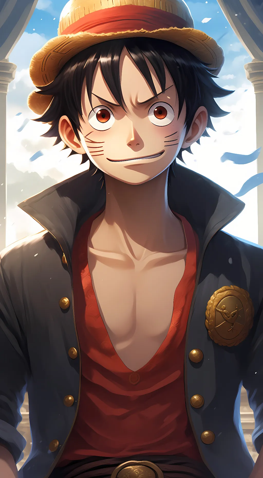 ai character: Luffy of RIZZ background